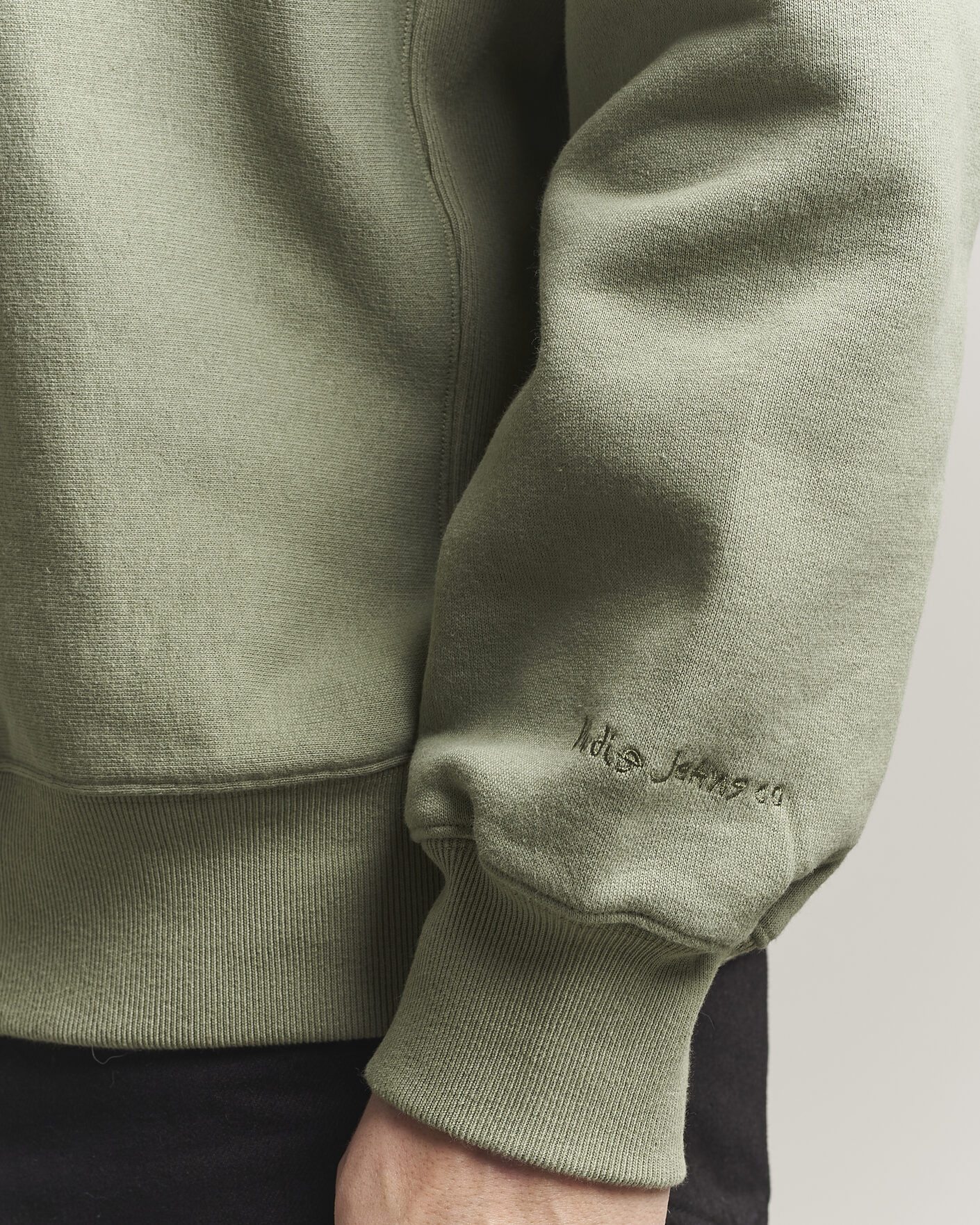 Hombres | Jerséis y prendas de punto | Nudie Jeans | Hasse Crew Neck Sweatshirt Green