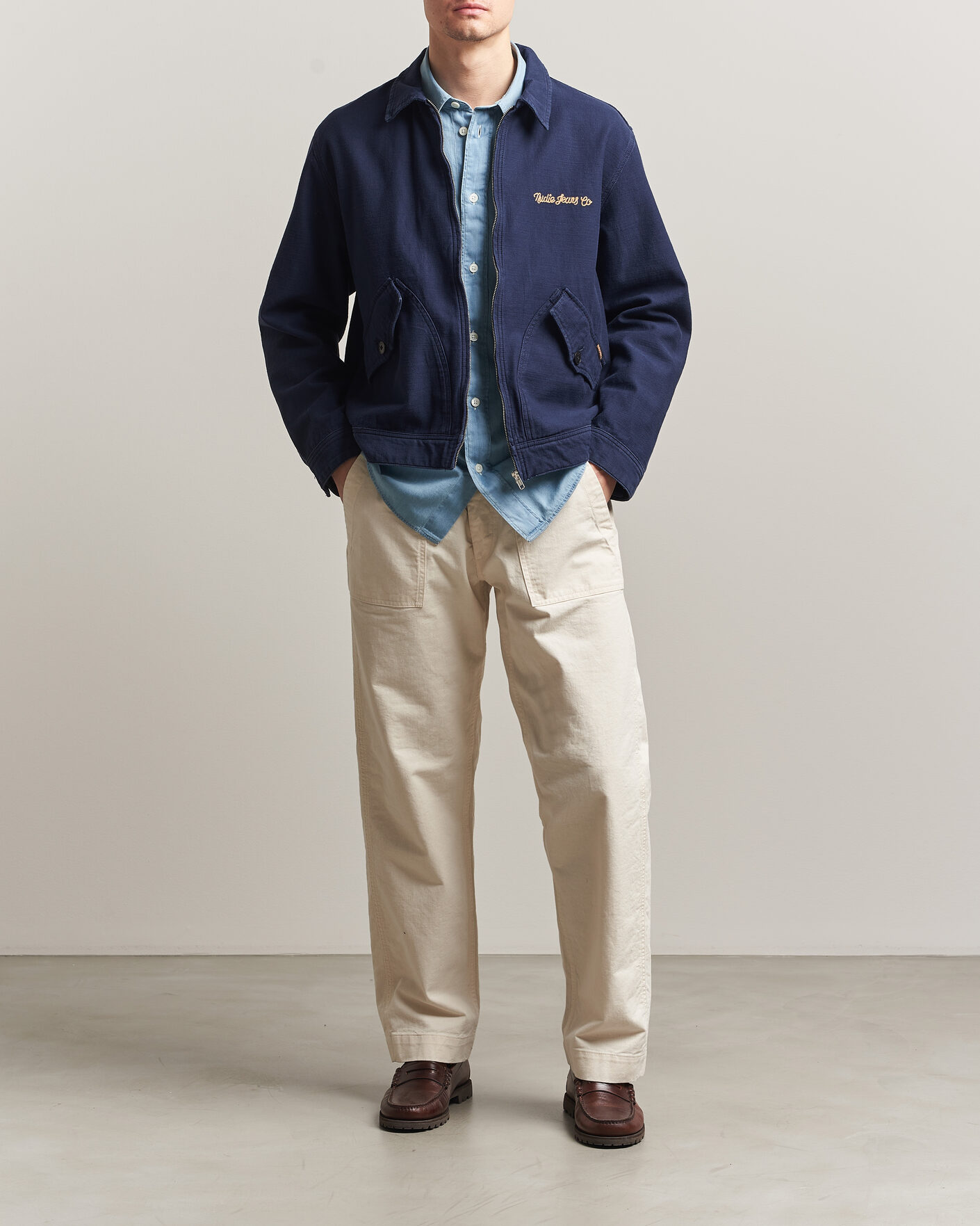 Hombres | Abrigos y chaquetas | Nudie Jeans | Blake Embroided Jacket Navy