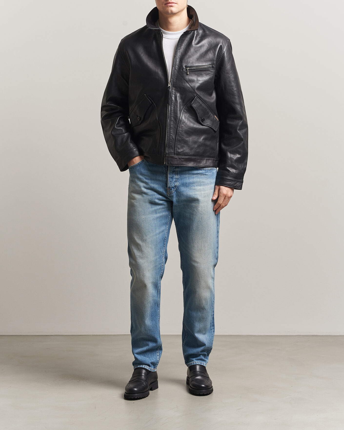 Hombres | Abrigos y chaquetas | Nudie Jeans | Blake Leather Jacket Black