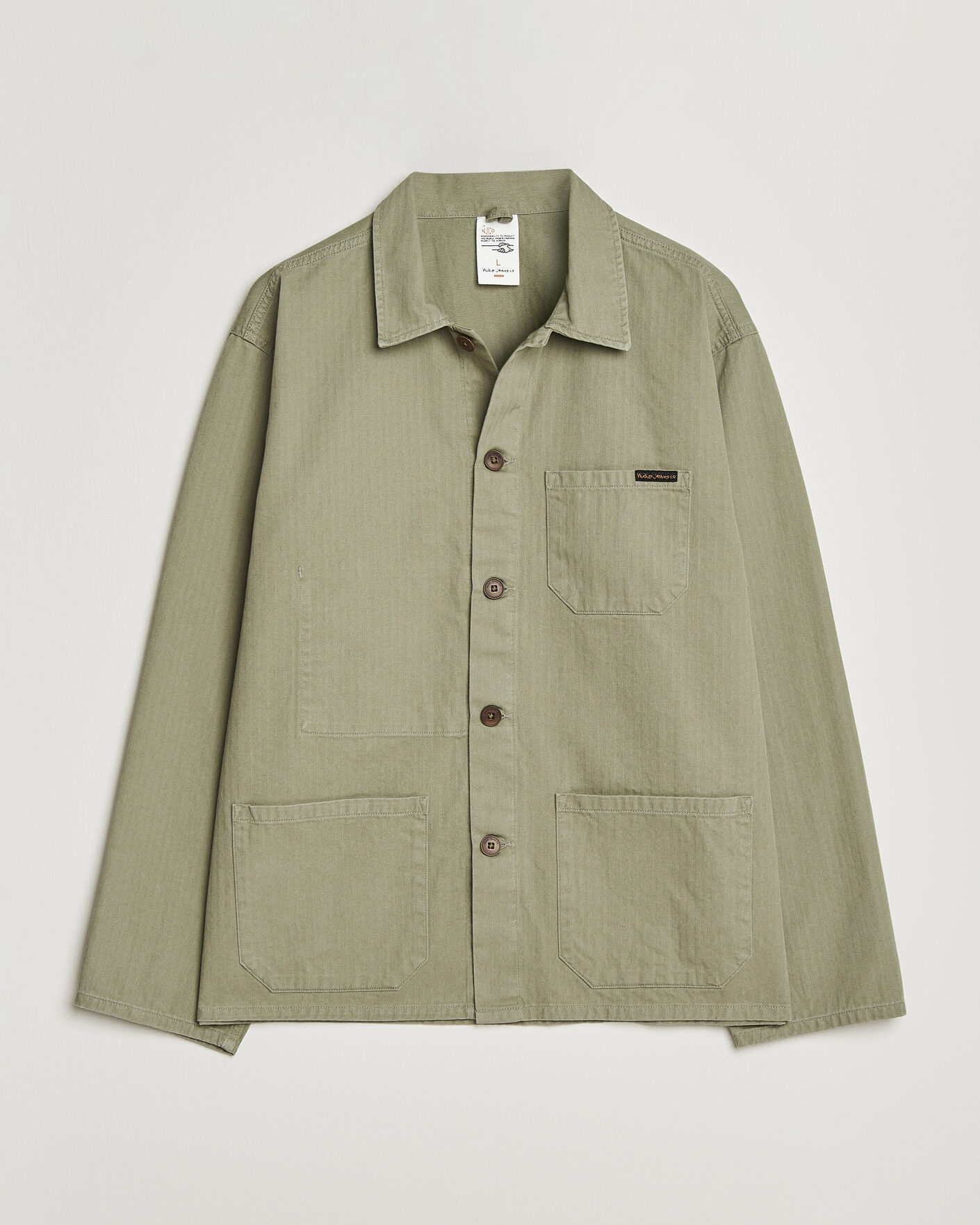 Hombres | Camisas | Nudie Jeans | Buddy Chore Jacket Pale Green