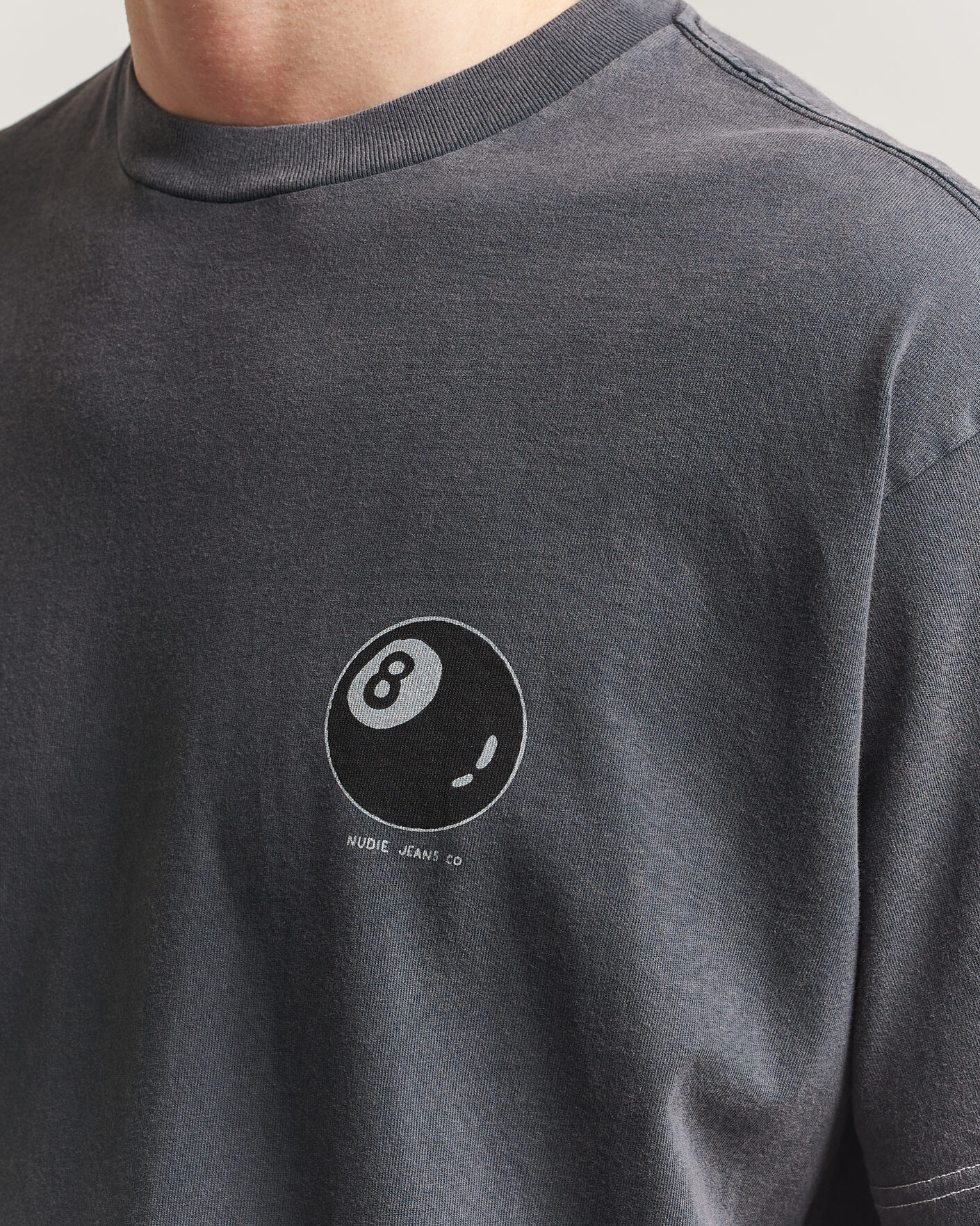 Hombres | Camisetas | Nudie Jeans | Koffe Printed T-Shirt Antracite