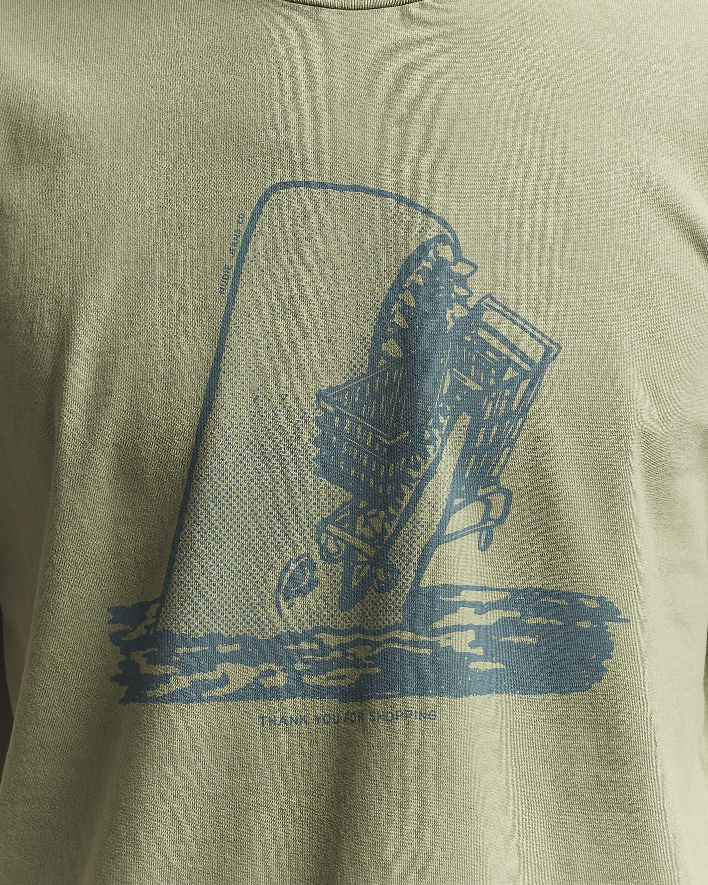 Hombres | Camisetas | Nudie Jeans | Roy Printed T-Shirt Green