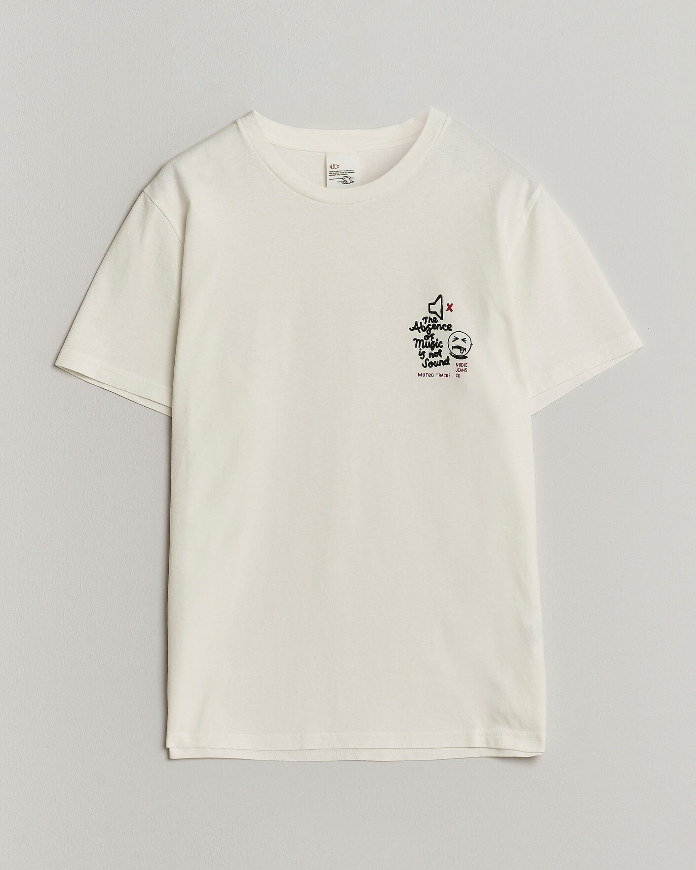 Hombres | Camisetas | Nudie Jeans | Roy Printed T-Shirt Chalk White