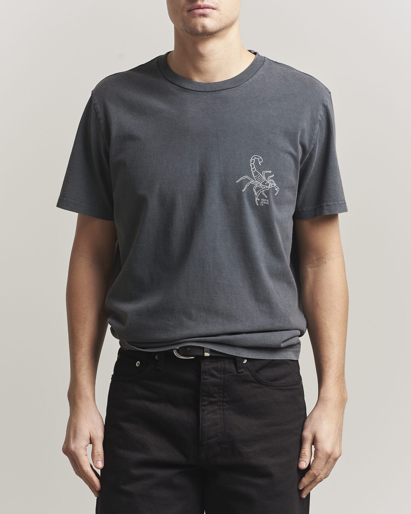 Hombres | Camisetas | Nudie Jeans | Roy Printed T-Shirt Antracite