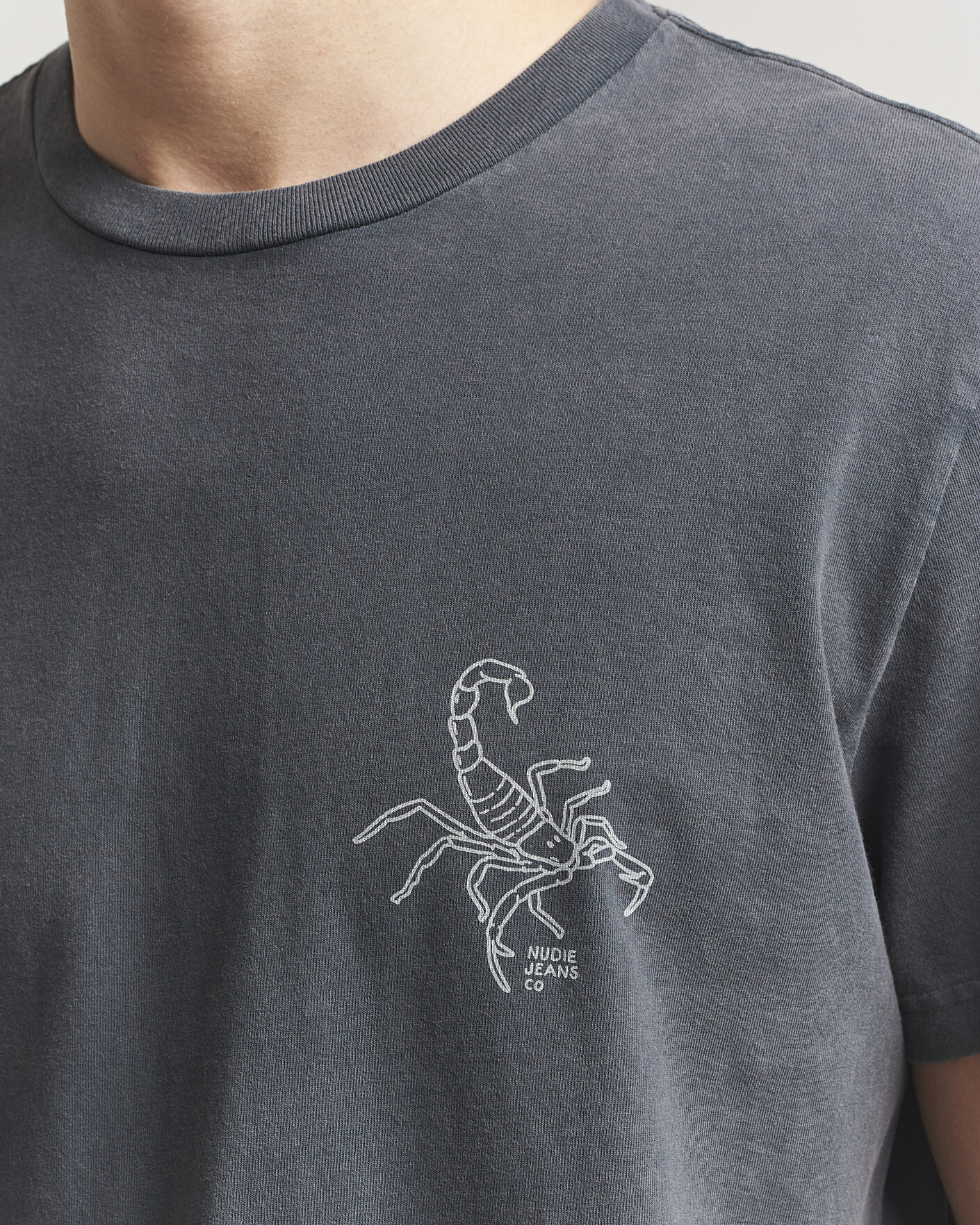 Hombres | Camisetas | Nudie Jeans | Roy Printed T-Shirt Antracite