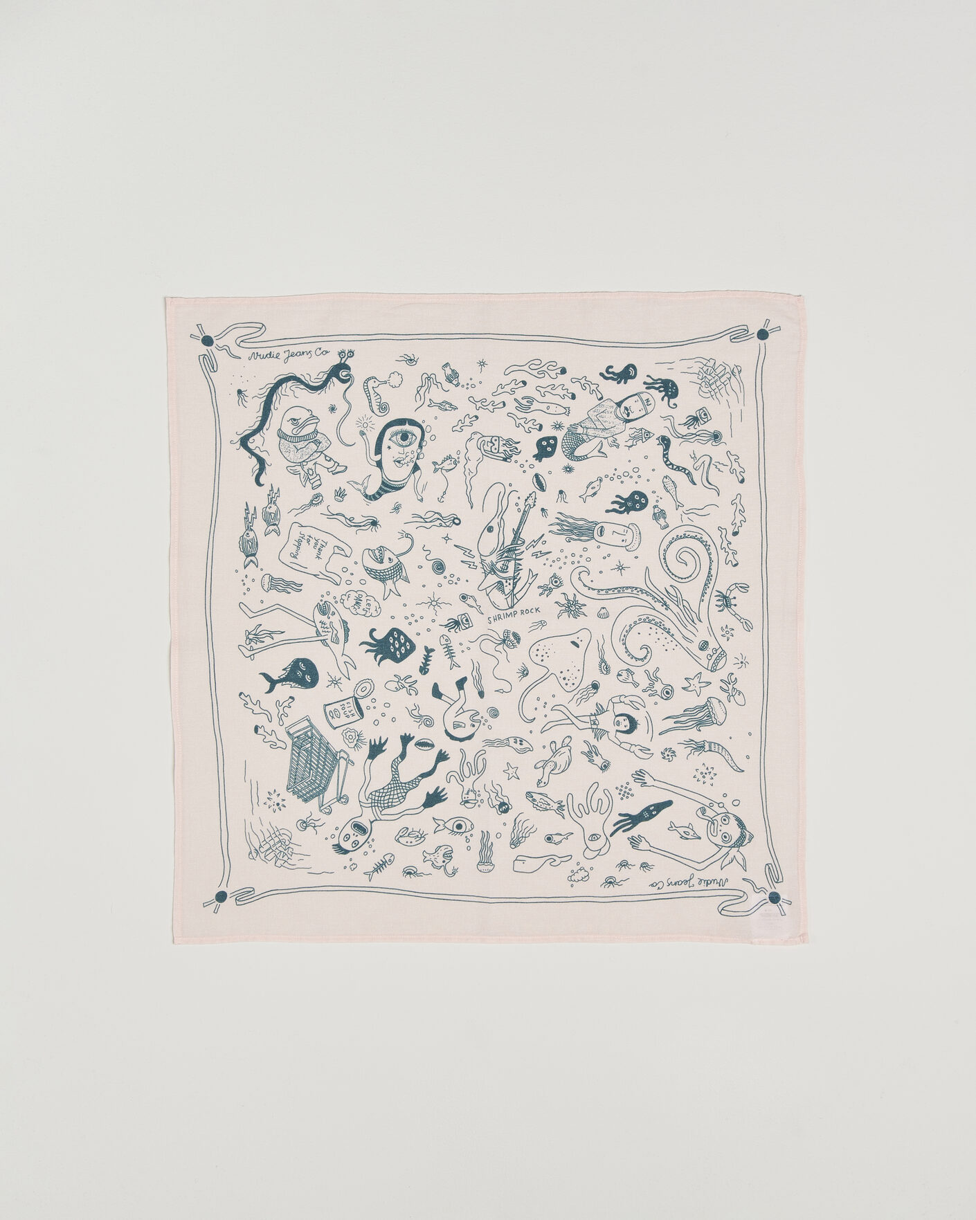 Hombres | Nudie Jeans Ingrid Printed Bandana Pink | Nudie Jeans | Ingrid Printed Bandana Pink