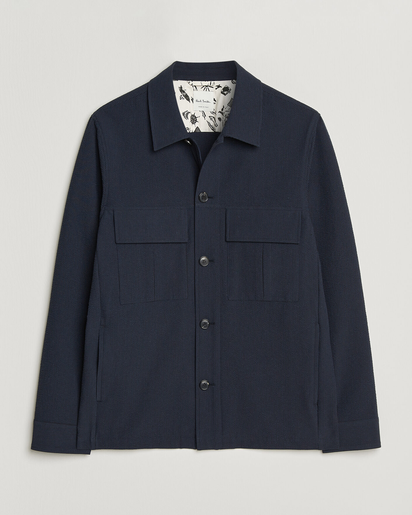 Hombres | Camisas | Paul Smith | Cotton Overshirt Navy