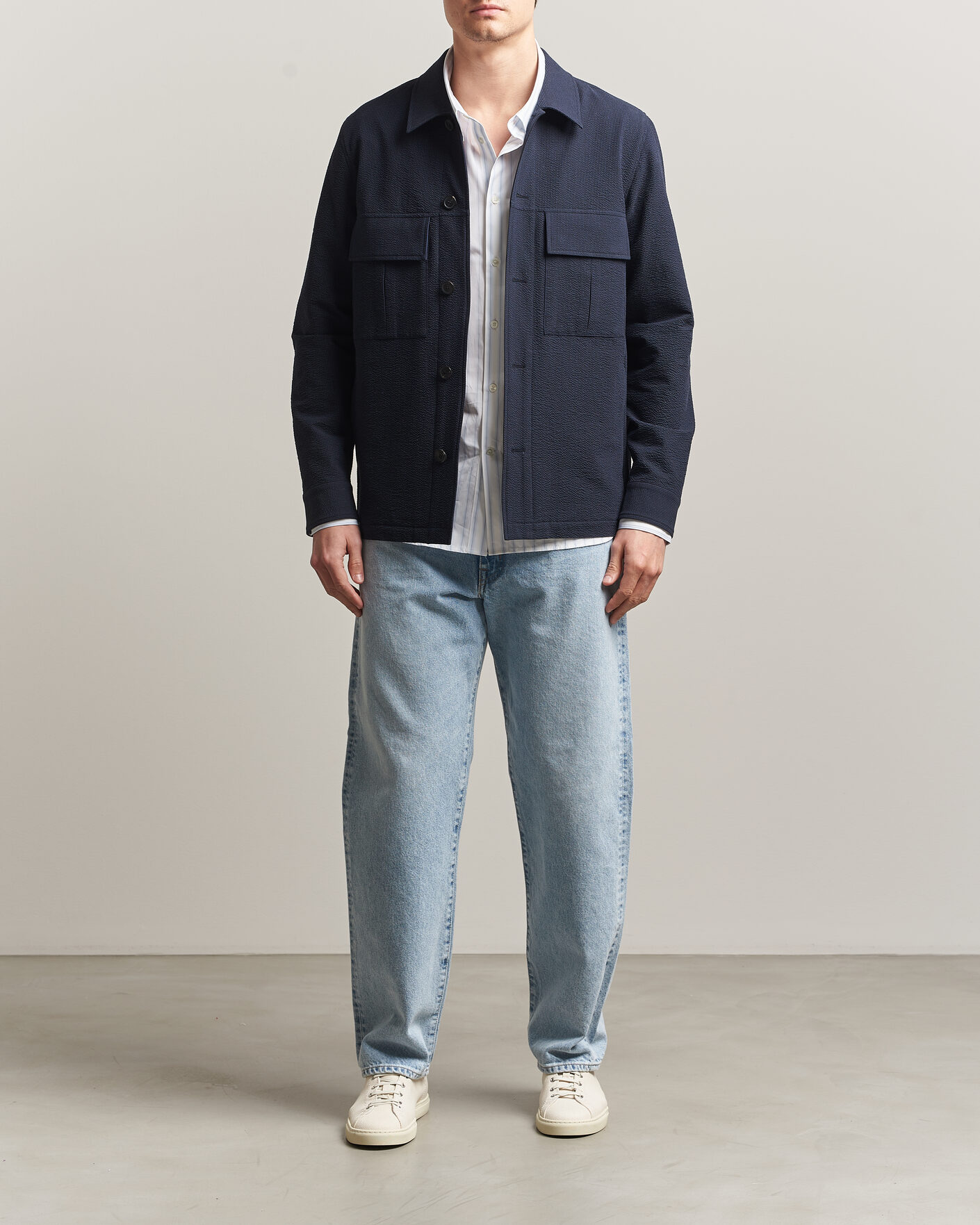 Hombres | Camisas | Paul Smith | Cotton Overshirt Navy