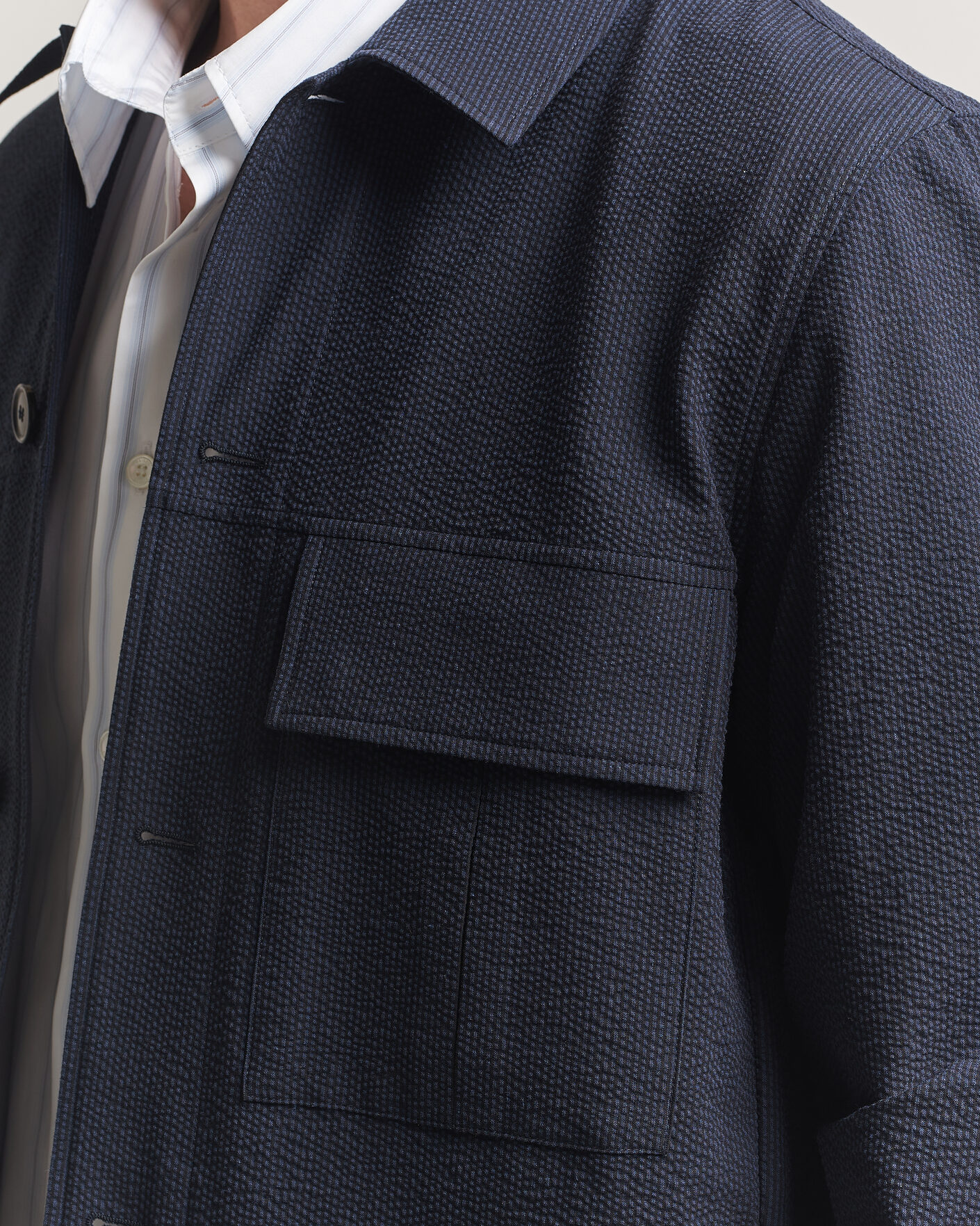 Hombres | Camisas | Paul Smith | Cotton Overshirt Navy