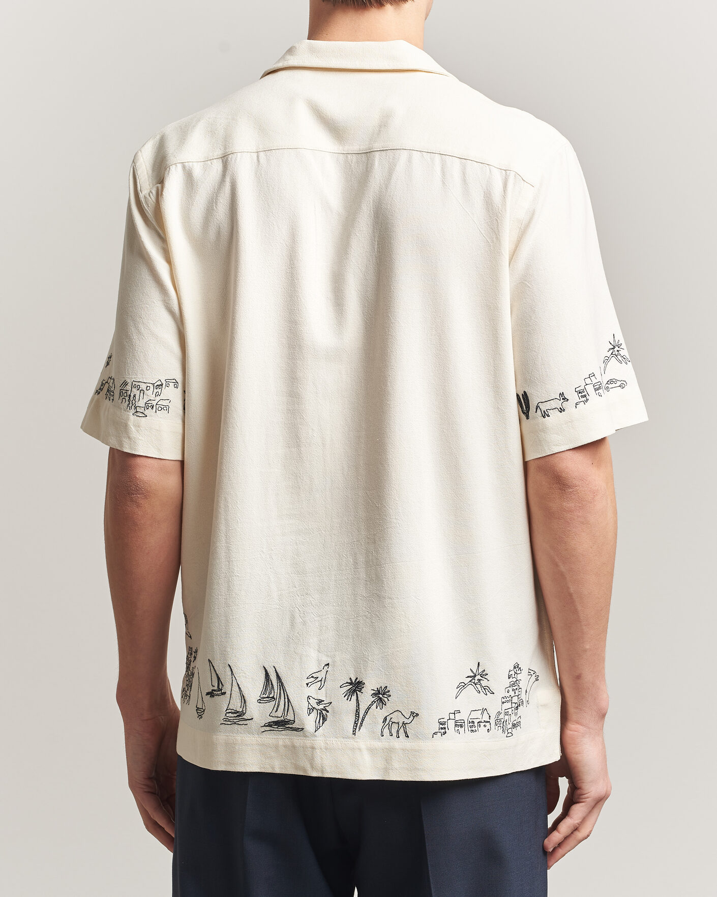 Hombres | Camisas | Paul Smith | Embroidered Short Sleeve Shirt White