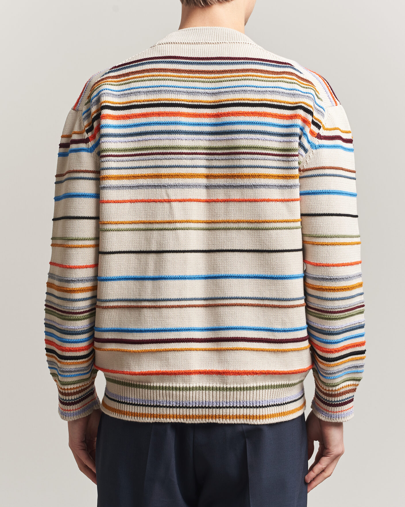 Hombres | Jerséis y prendas de punto | Paul Smith | Signature Stripe Knitted Cardigan White
