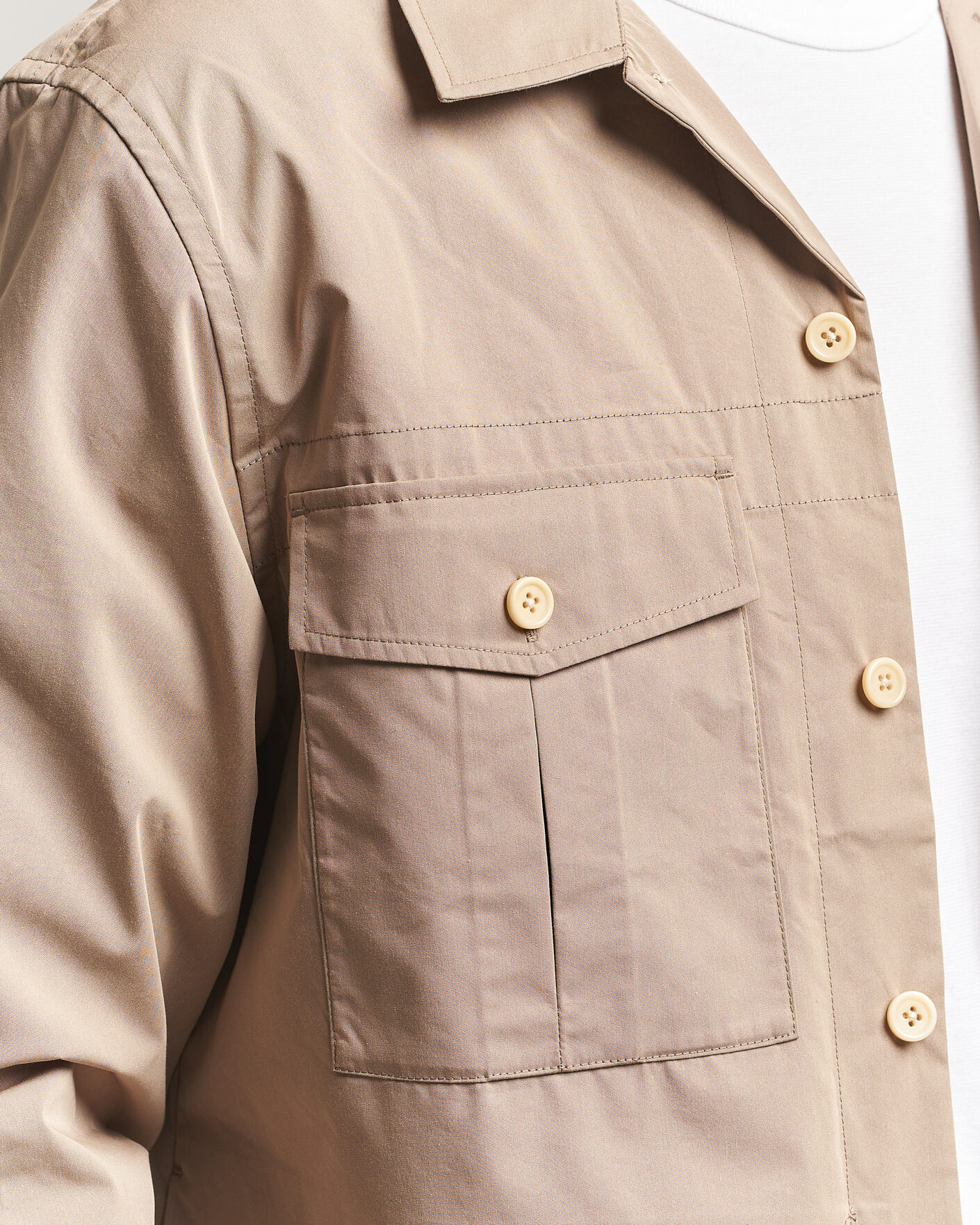 Hombres | Camisas | PS Paul Smith | Casual Cotton Overshirt Beige