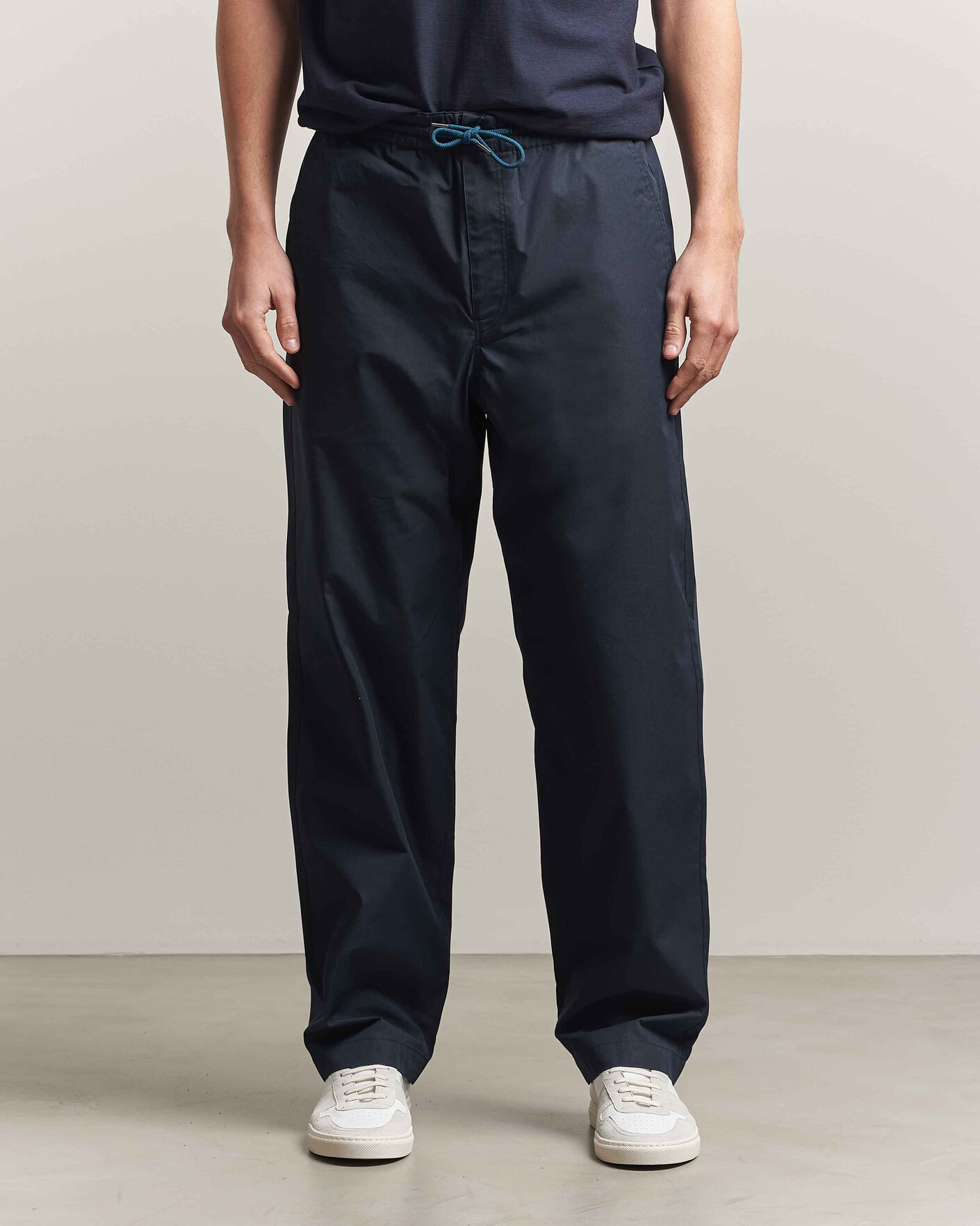 Hombres | Pantalones | PS Paul Smith | Casual Cotton Drawstring Trousers Navy