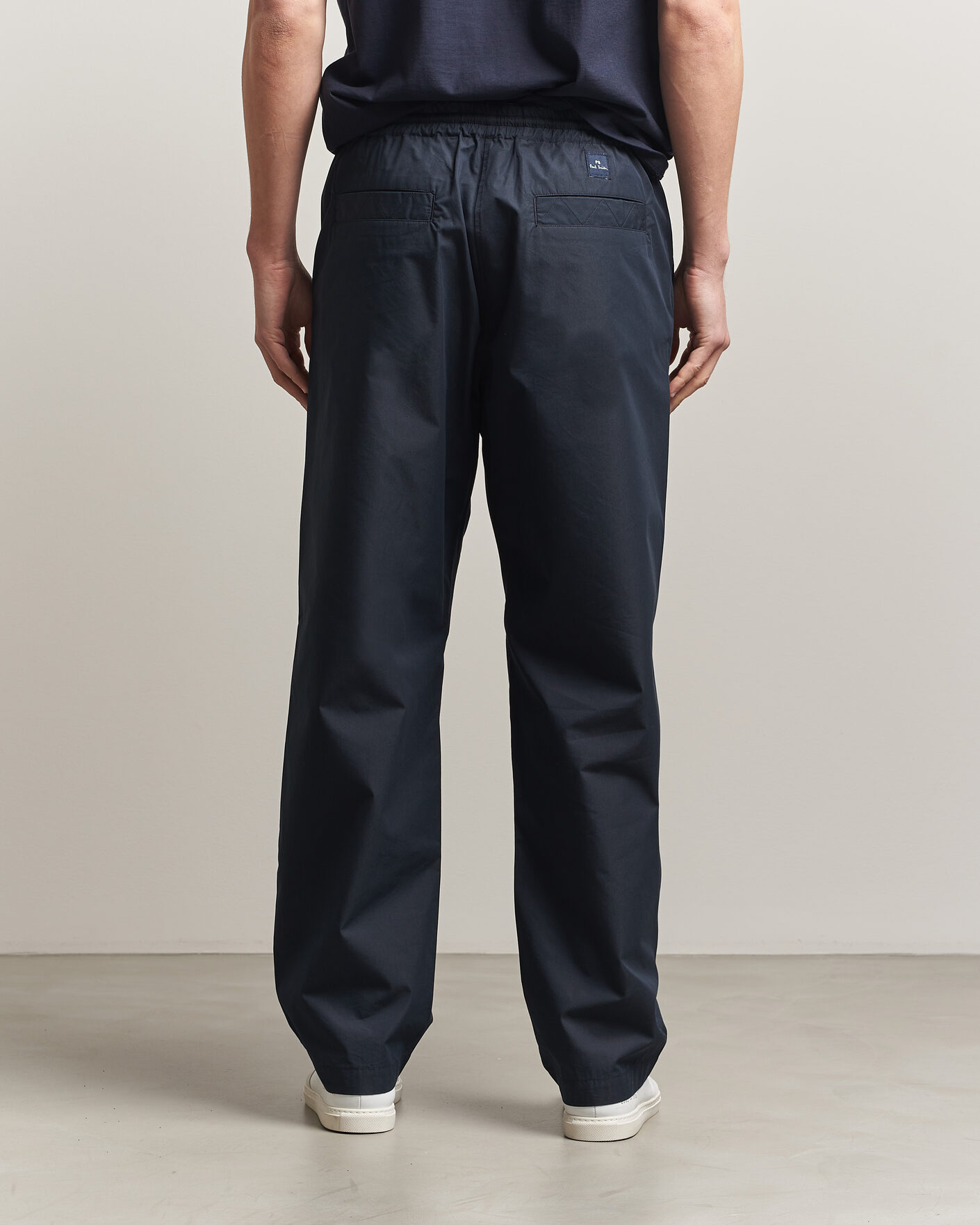 Hombres | Pantalones | PS Paul Smith | Casual Cotton Drawstring Trousers Navy