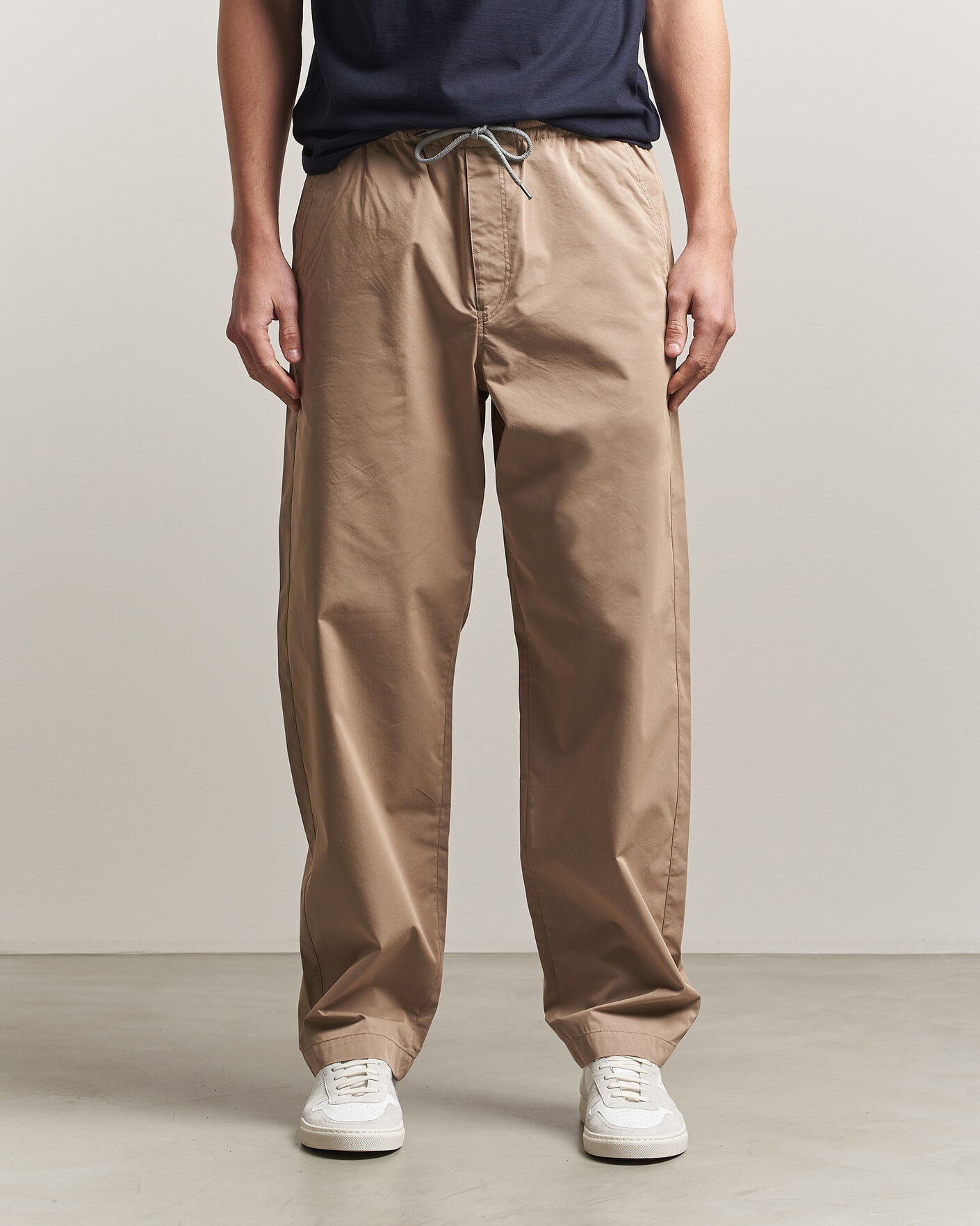 Hombres | Pantalones | PS Paul Smith | Casual Cotton Drawstring Trousers Beige