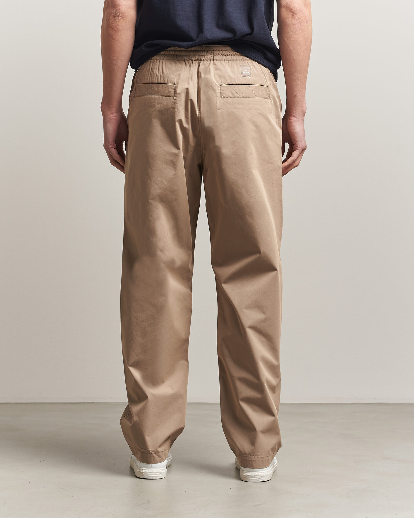 Hombres | Pantalones | PS Paul Smith | Casual Cotton Drawstring Trousers Beige