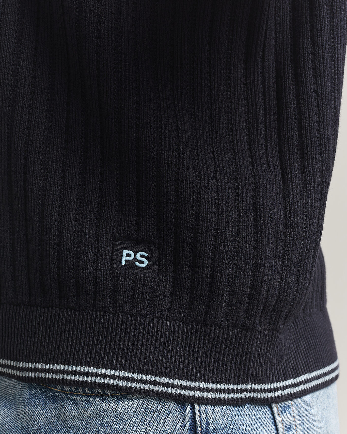 Hombres | Polos | PS Paul Smith | Cotton Knitted Polo Navy