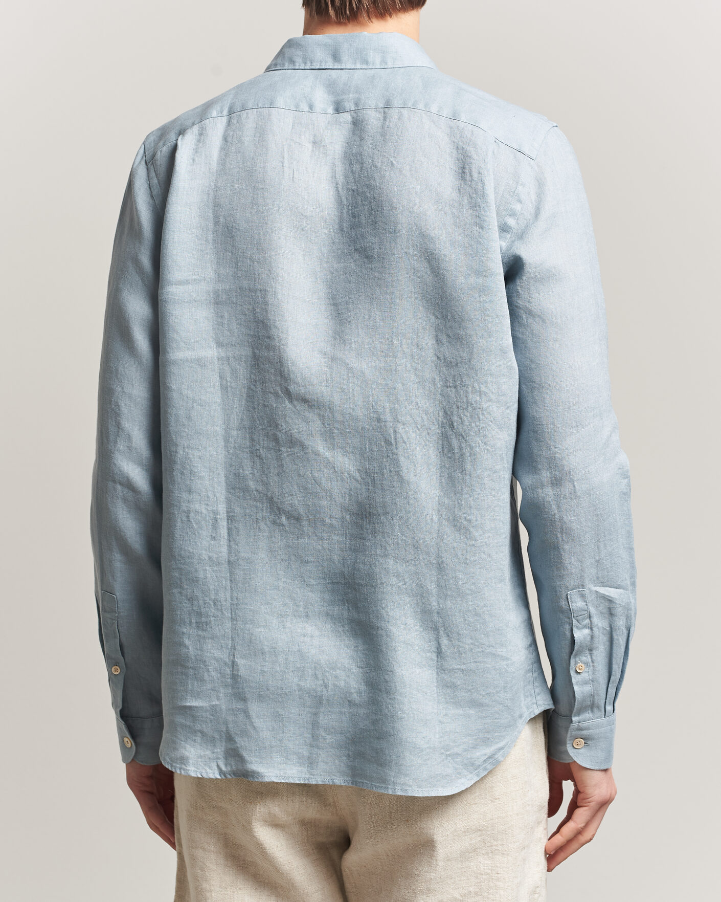 Hombres | Camisas | PS Paul Smith | Tailored Fit Linen Shirt Light Blue