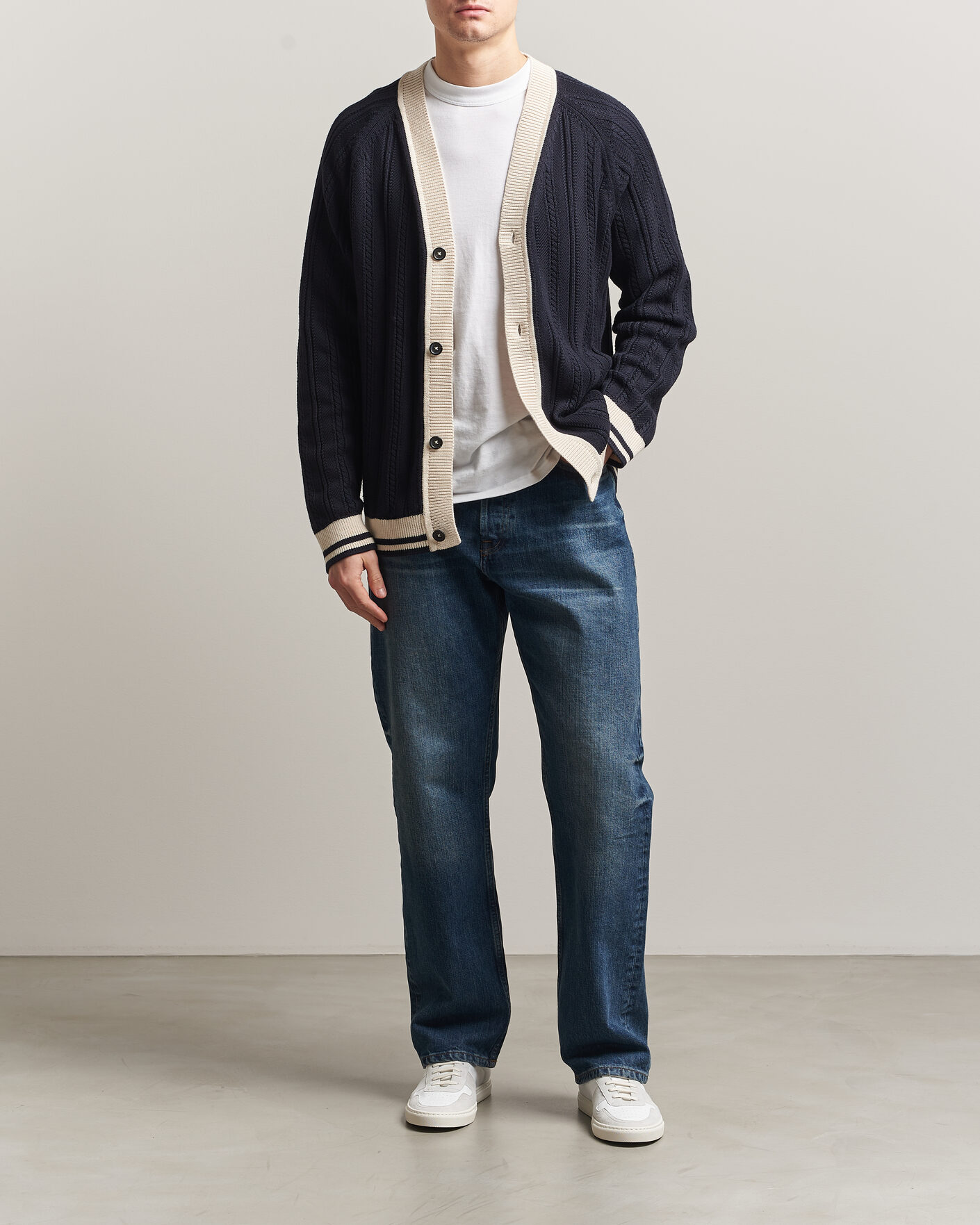 Hombres | Jerséis y prendas de punto | PS Paul Smith | Cotton Knitted Cardigan Navy