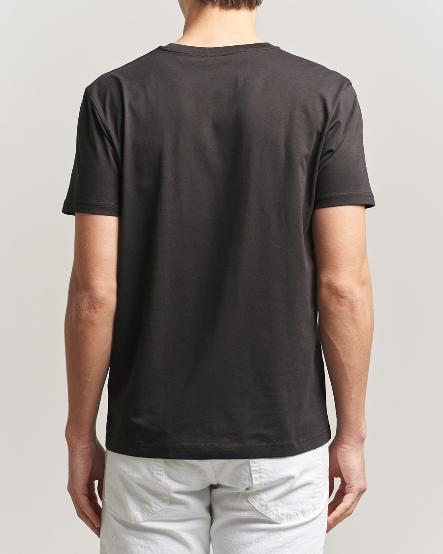 Hombres | Camisetas | Sunspel | Riviera Midweight T-Shirt Dark Chocolate