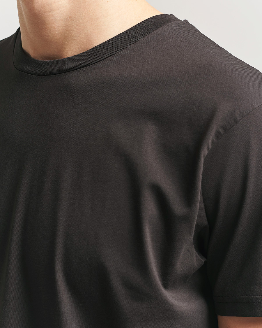 Hombres | Camisetas | Sunspel | Riviera Midweight T-Shirt Dark Chocolate