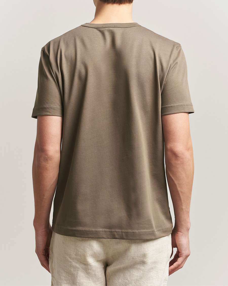 Hombres | Camisetas | Sunspel | Single Jersey Supima Cotton T-Shirt Dark Cedar