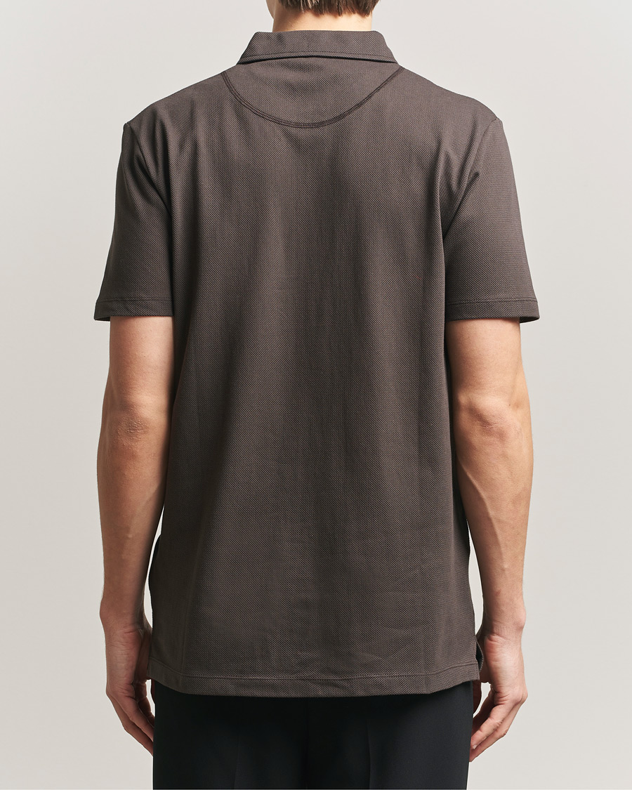 Hombres | Polos | Sunspel | Riviera Polo Shirt Dark Chocolate