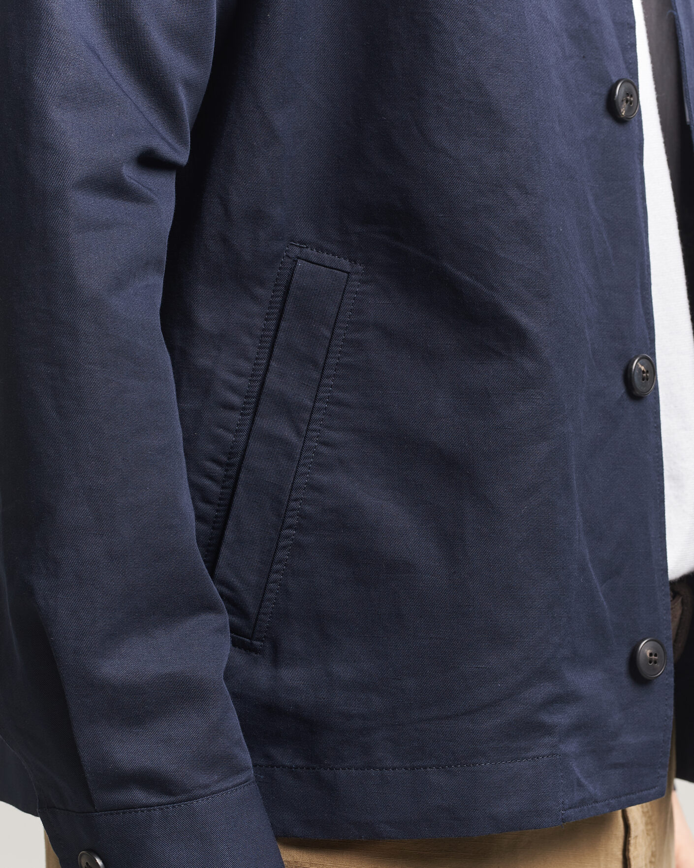 Hombres | Abrigos y chaquetas | Sunspel | Cotton/Linen Jacket Navy