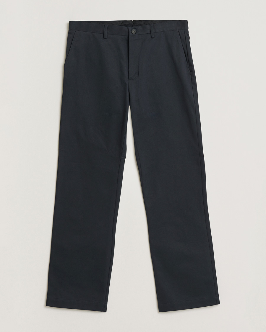 Hombres | Pantalones | Sunspel | Soft Cotton Drill Trousers Navy