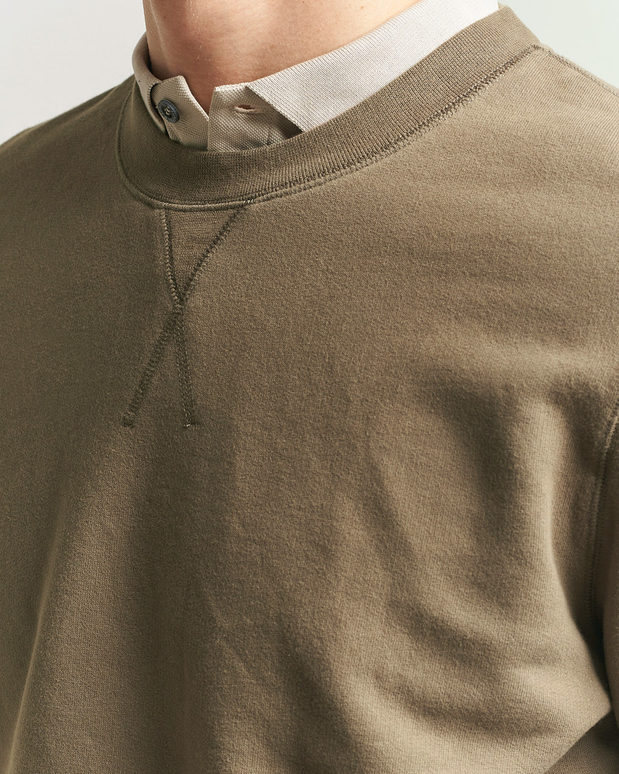 Hombres | Jerséis y prendas de punto | Sunspel | Loopback Sweatshirt Dark Cedar