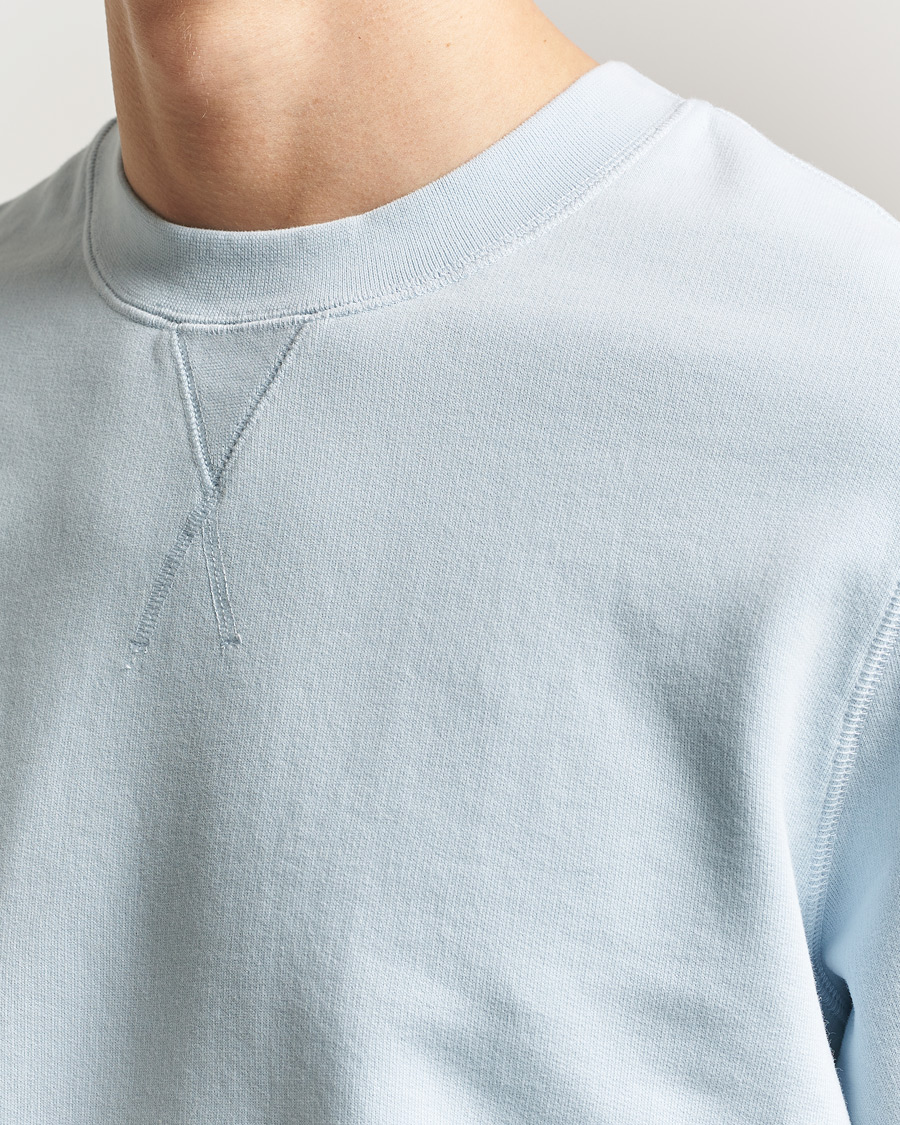 Hombres | Jerséis y prendas de punto | Sunspel | Loopback Sweatshirt Pastel Blue