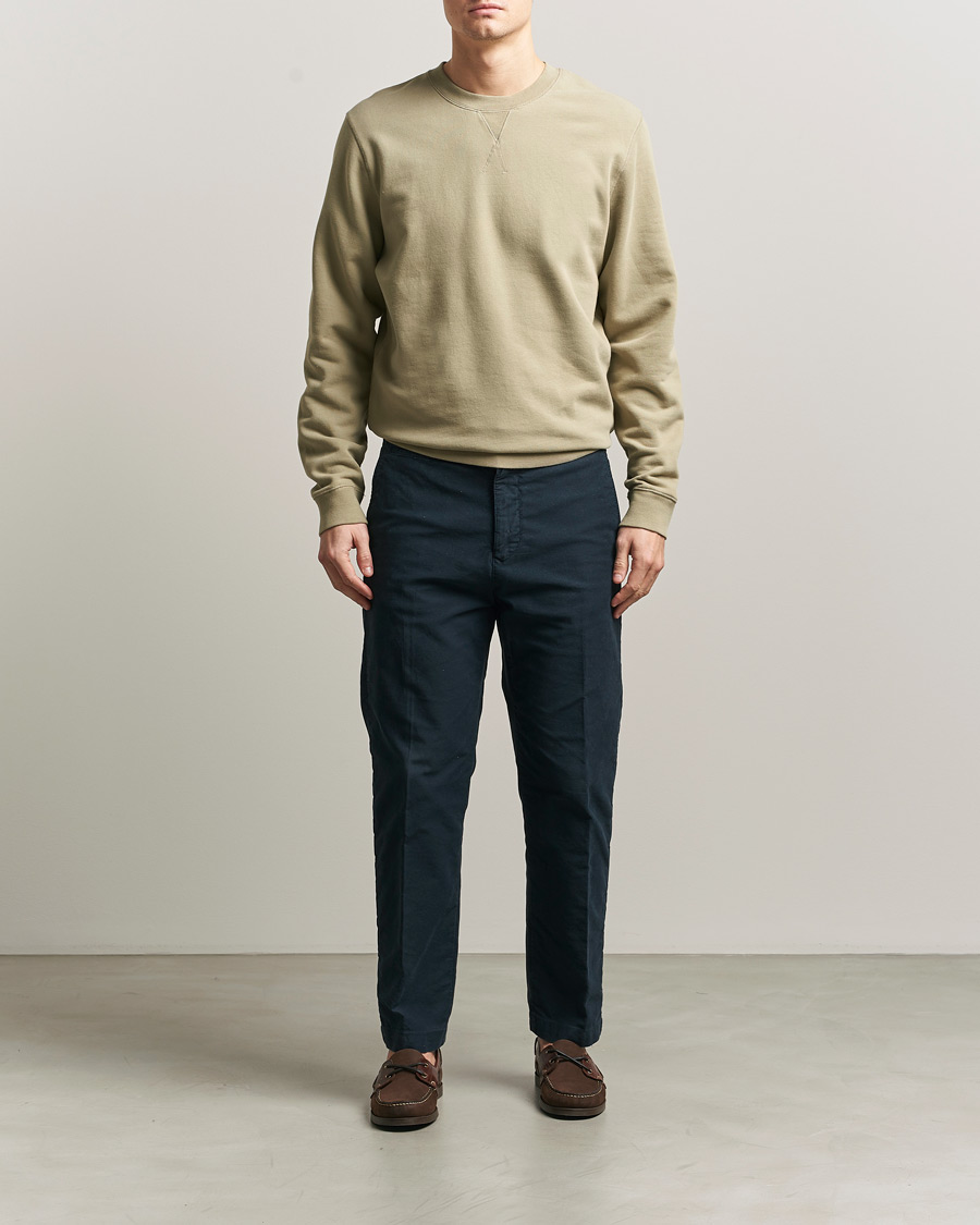Hombres | Jerséis y prendas de punto | Sunspel | Loopback Sweatshirt Pistachio