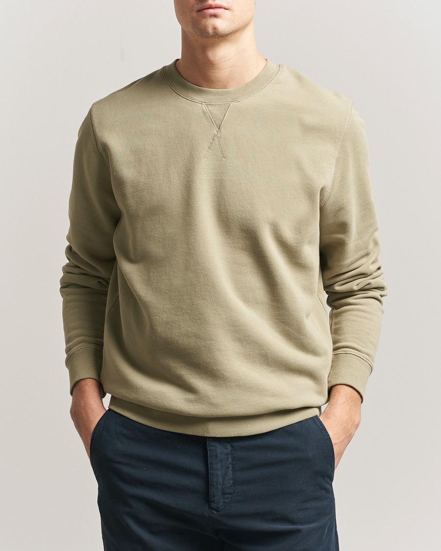 Hombres | Jerséis y prendas de punto | Sunspel | Loopback Sweatshirt Pistachio