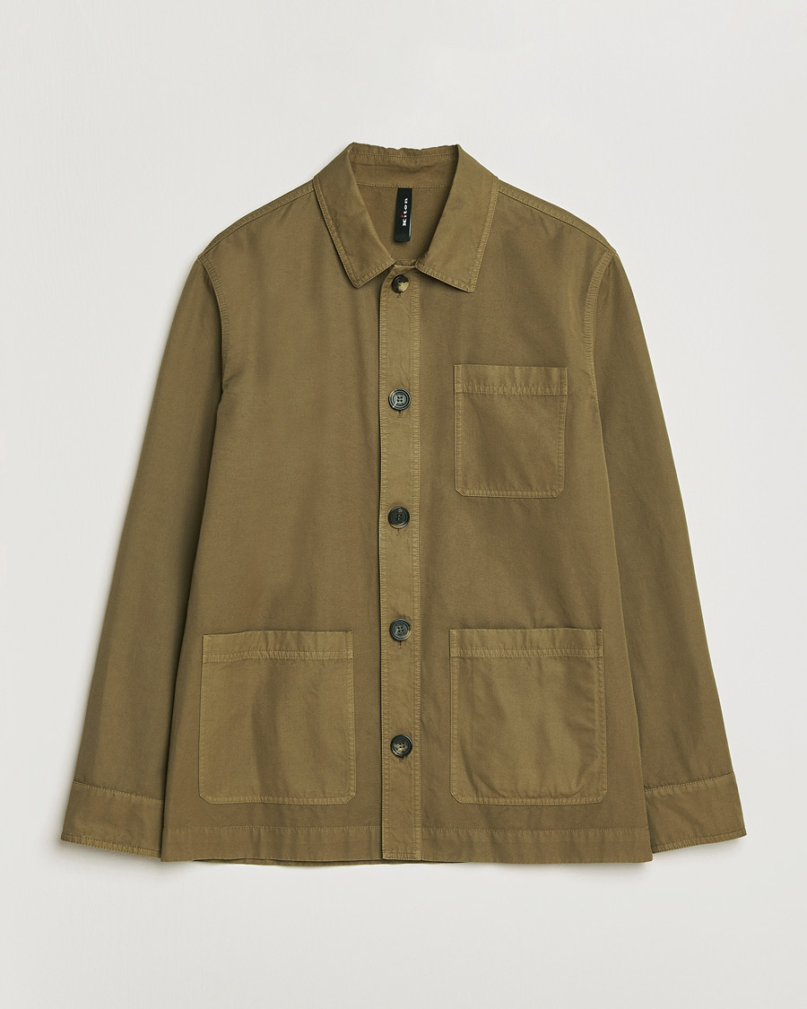 Hombres | Abrigos y chaquetas | Kiton | Cotton Canvas Chore Jacket Military