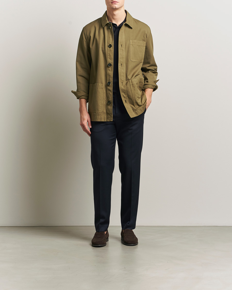 Hombres | Abrigos y chaquetas | Kiton | Cotton Canvas Chore Jacket Military