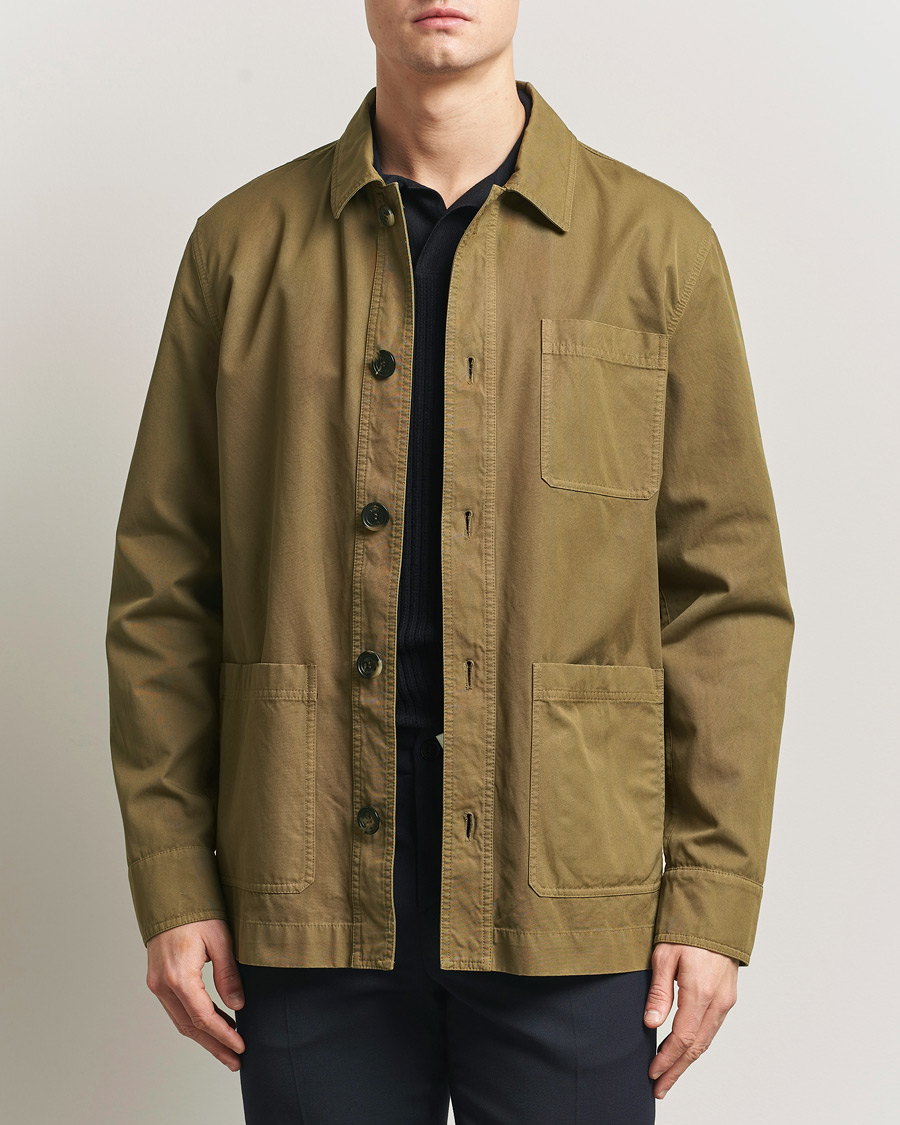 Hombres | Abrigos y chaquetas | Kiton | Cotton Canvas Chore Jacket Military