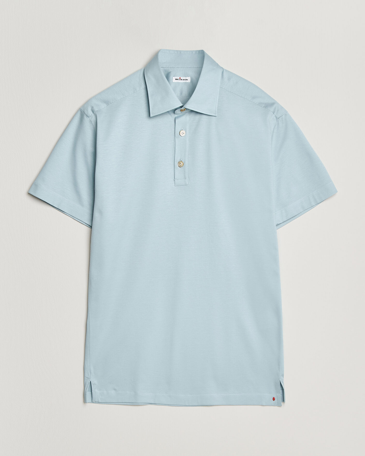 Hombres | Polos | Kiton | Short Sleeve Jersey Polo Sky Blue