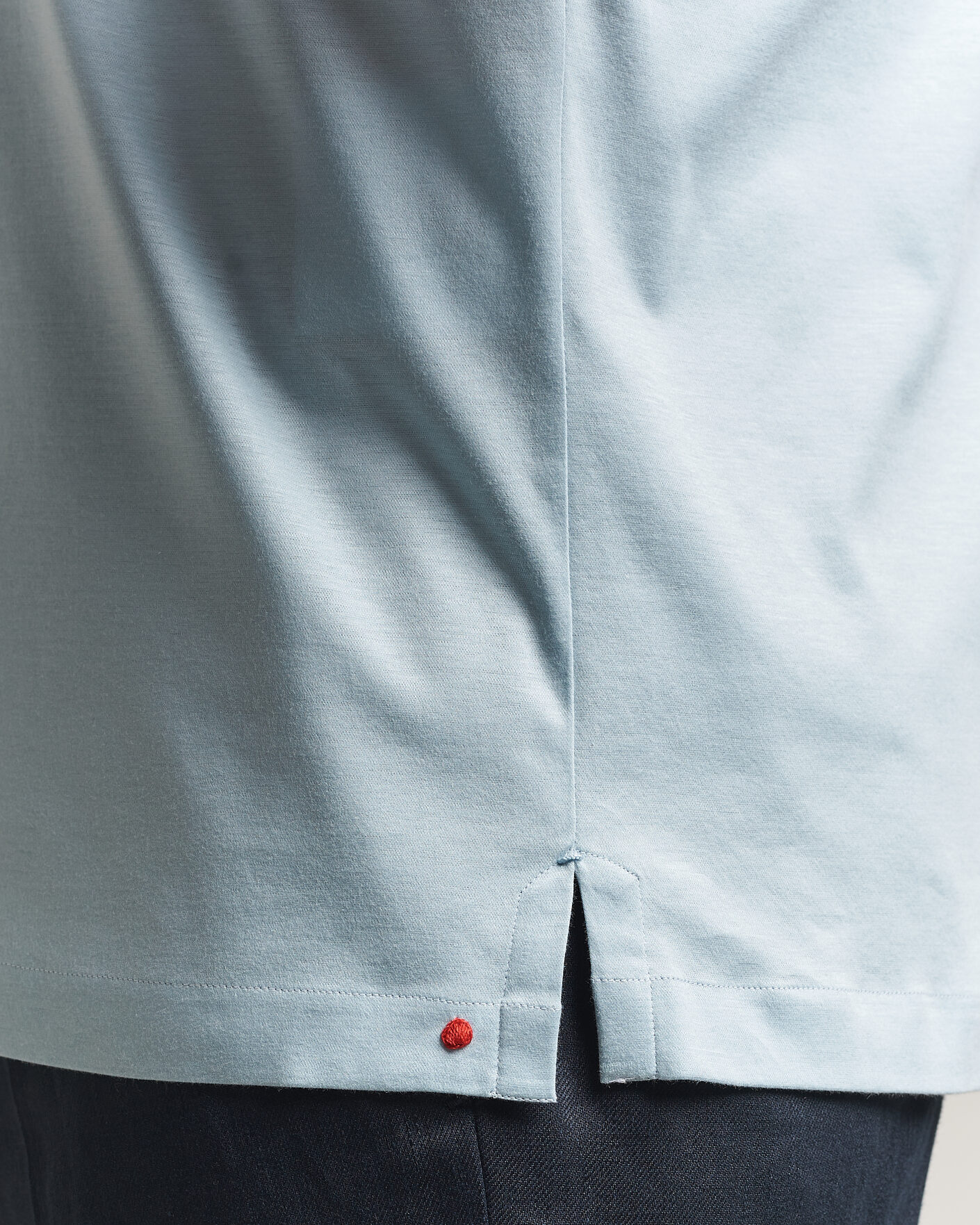 Hombres | Polos | Kiton | Short Sleeve Jersey Polo Sky Blue