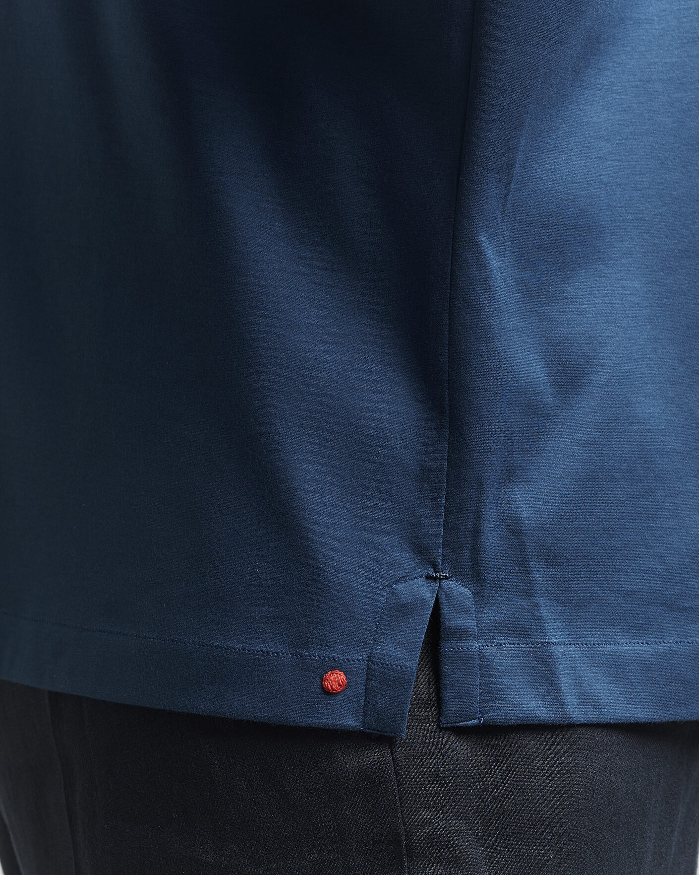 Hombres | Polos | Kiton | Short Sleeve Jersey Polo Dark Blue