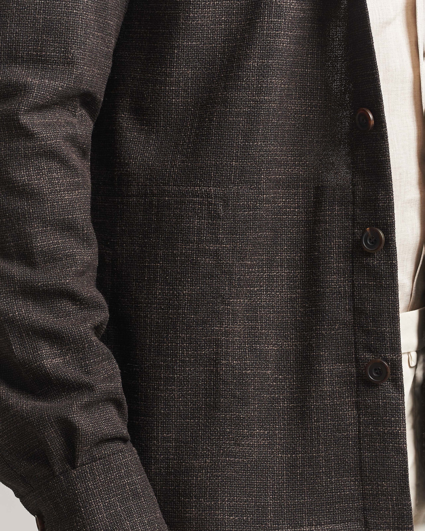Hombres | Camisas | Kiton | Virgin Wool Overshirt Dark Brown
