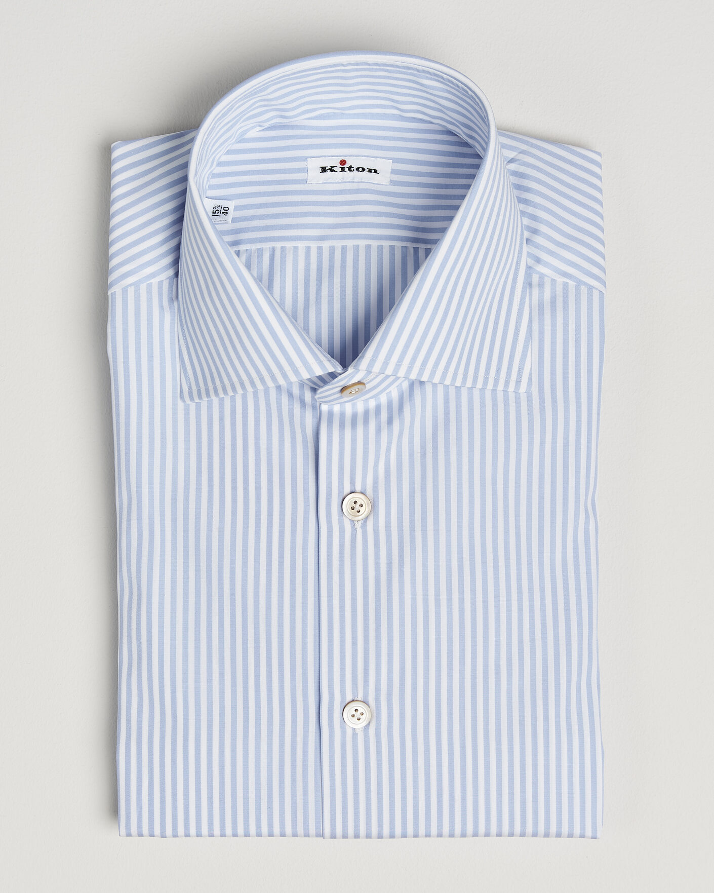 Hombres | Camisas | Kiton | Slim Fit Dress Shirt Light Blue Stripe