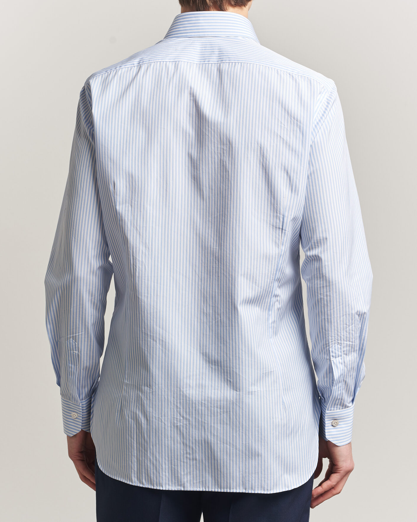 Hombres | Camisas | Kiton | Slim Fit Dress Shirt Light Blue Stripe