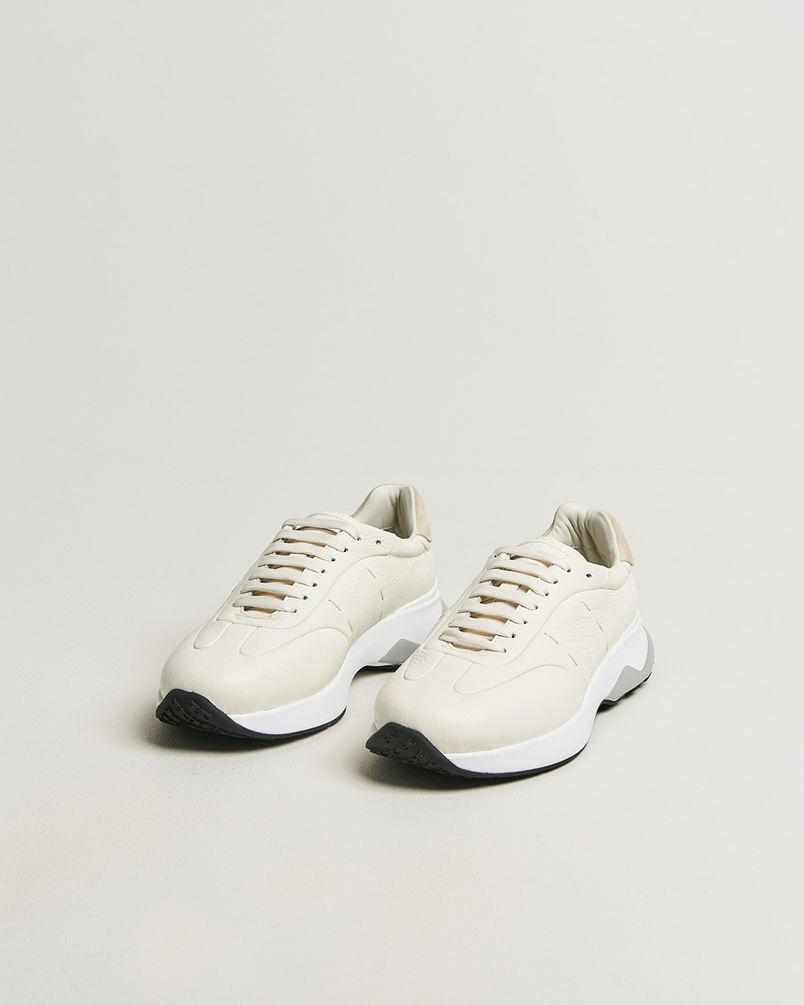 Hombres | Zapatillas | Kiton | Deerskin Running Sneakers White