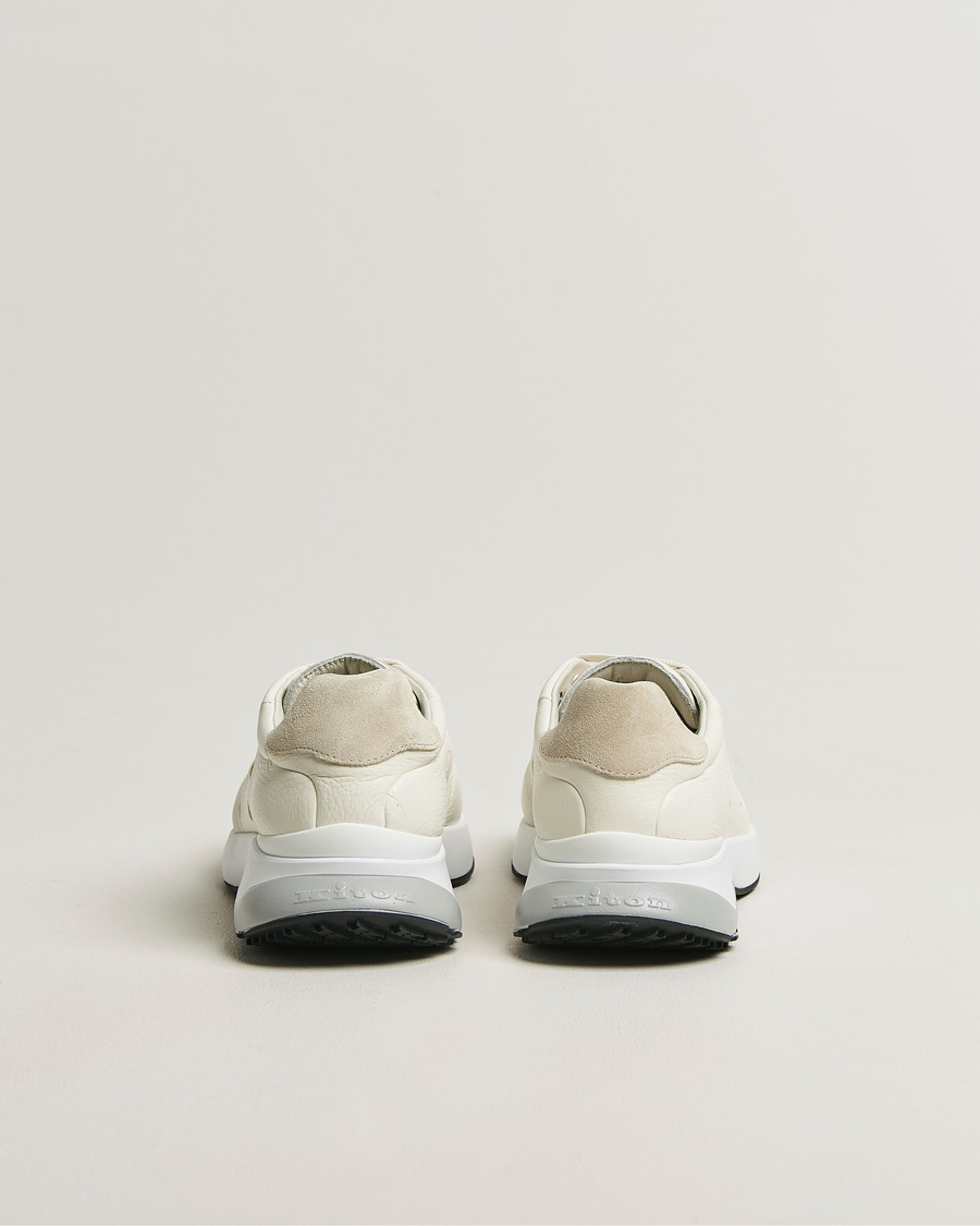 Hombres | Zapatillas | Kiton | Deerskin Running Sneakers White