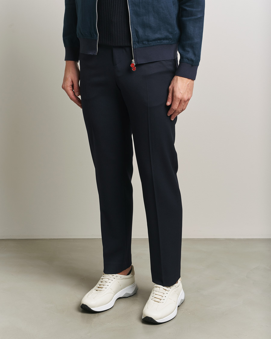 Hombres | Zapatillas | Kiton | Deerskin Running Sneakers White