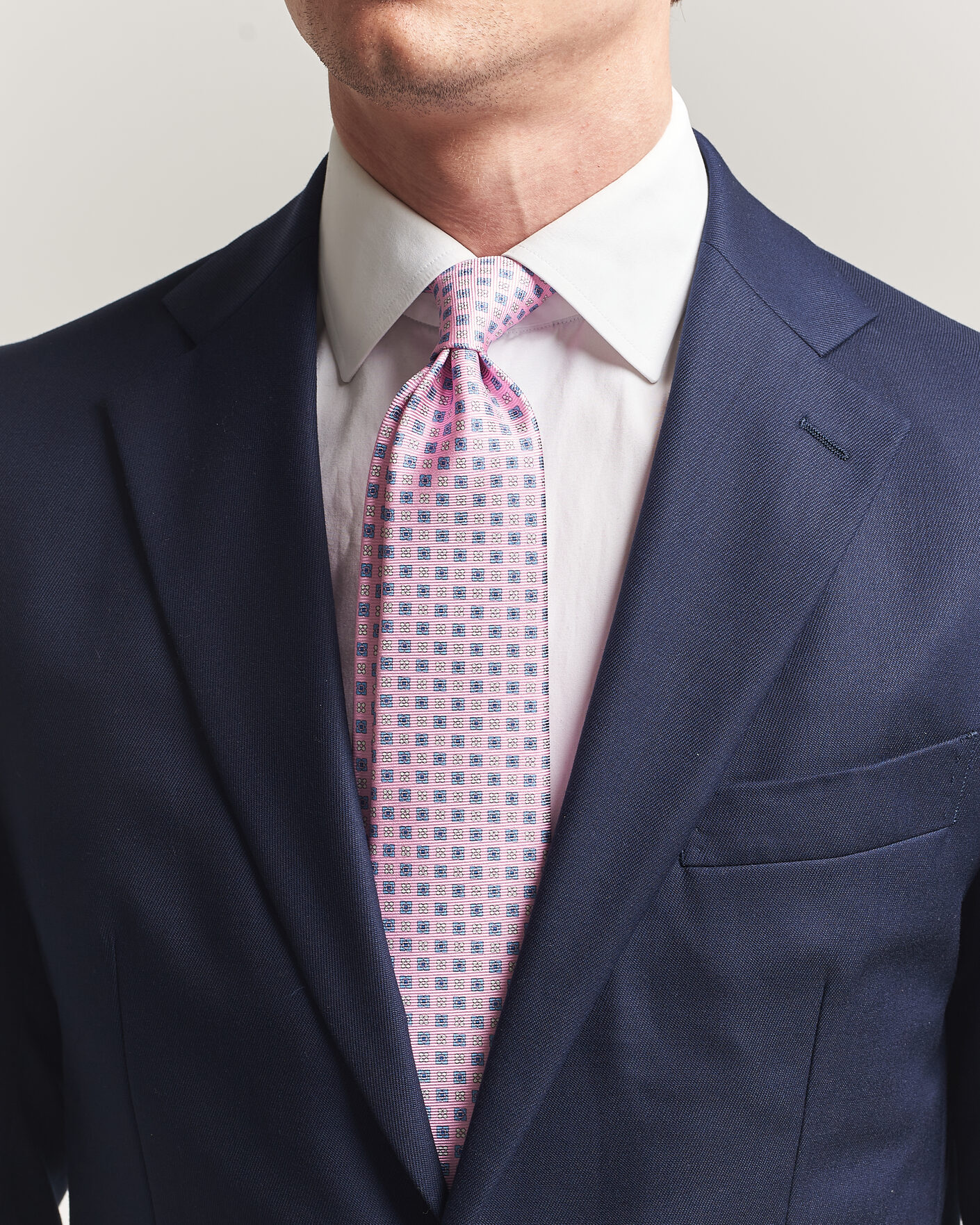 Hombres | Corbatas | Kiton | Printed Flower Silk Tie Pink