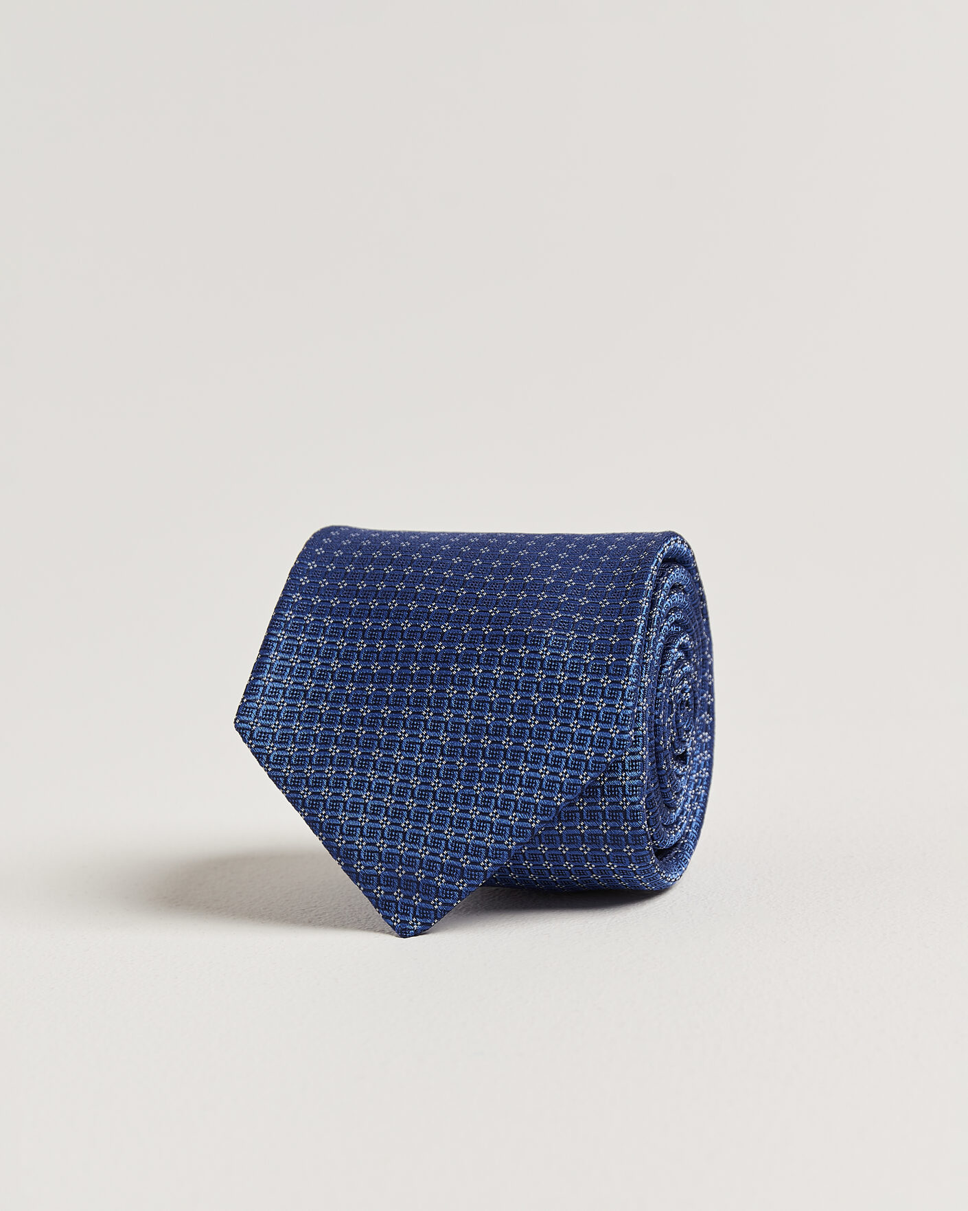 Hombres | Corbatas | Kiton | Micro Structure Silk Tie Navy