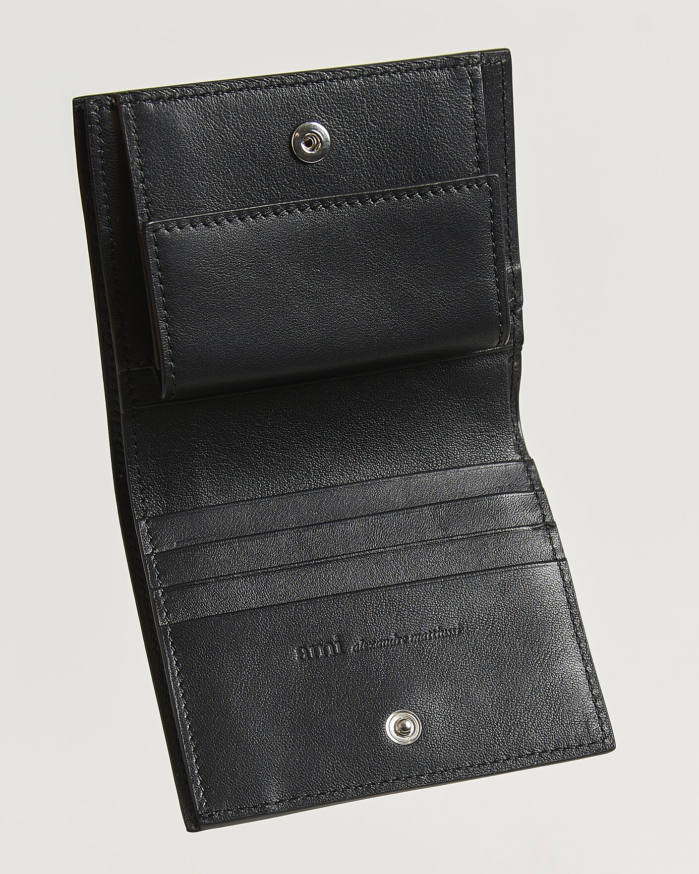 Hombres | Billeteras | AMI | Tonal Heart Logo Wallet Black
