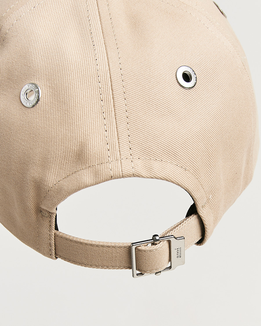 Hombres | Sombreros y gorras | AMI | Black Heart Logo Cap Beige Taupe