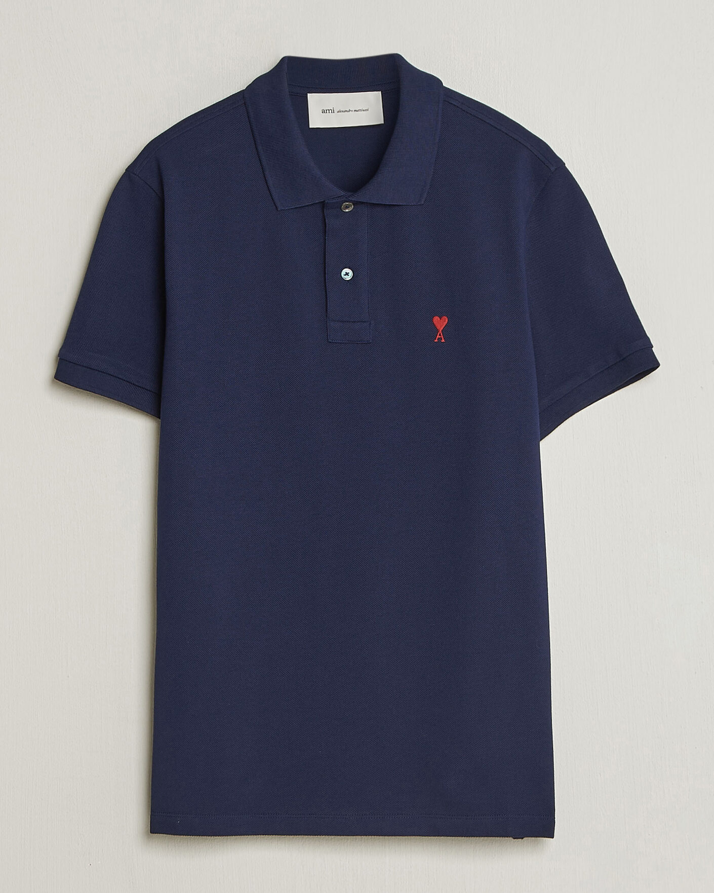 Hombres | Polos | AMI | Heart Logo Polo Navy